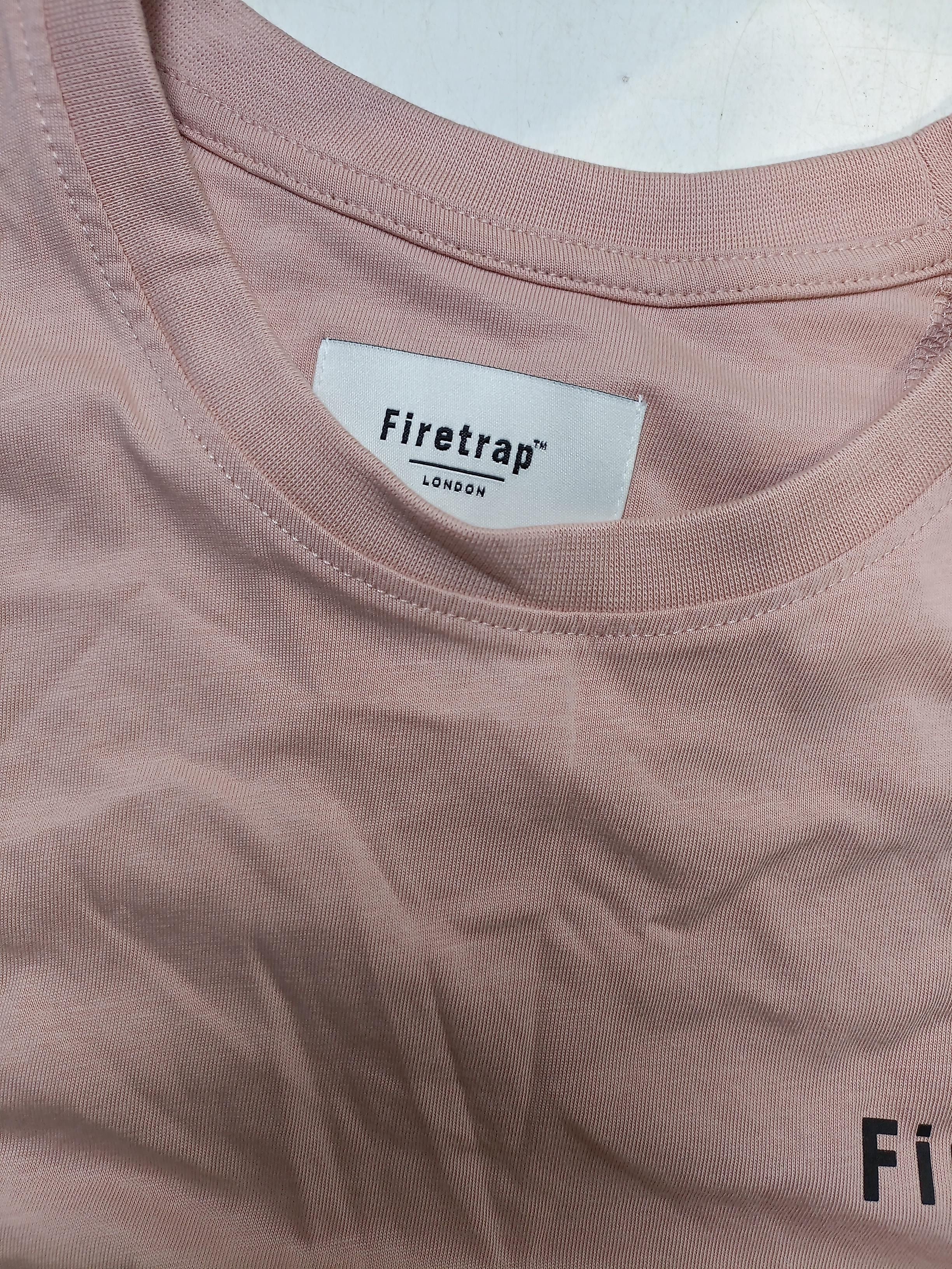Firetrap Men's T-Shirt M Pink 100% Cotton Basic - Image 5