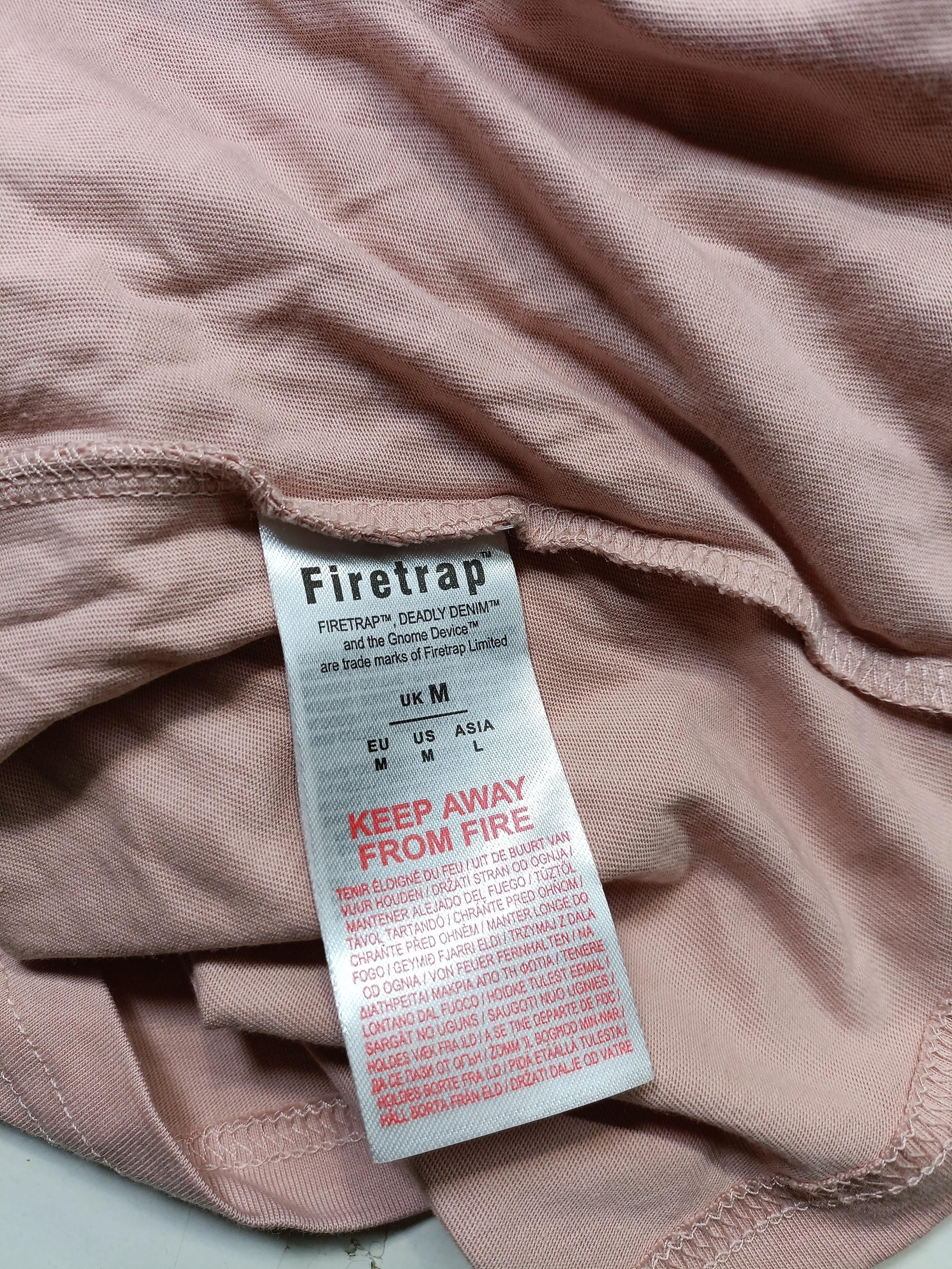 Firetrap Men's T-Shirt M Pink 100% Cotton Basic - Image 6