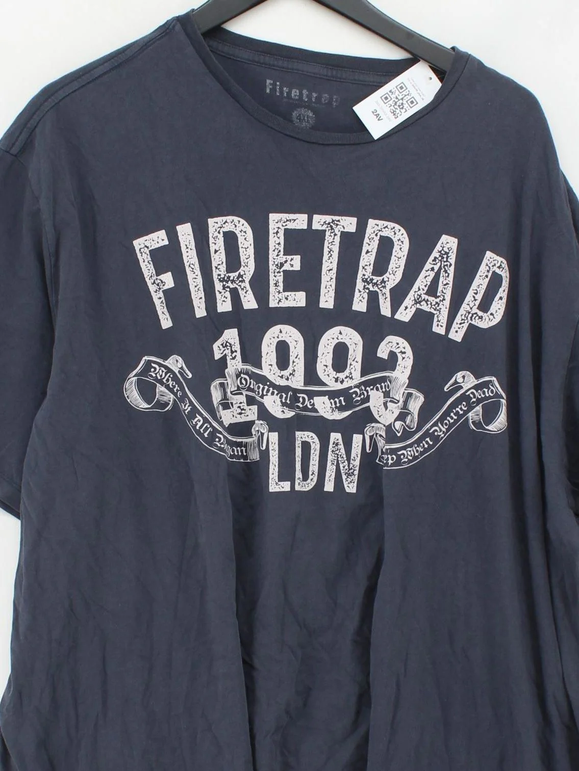 Firetrap Men's T-Shirt XL Blue Graphic 100% Cotton Basic - Image 3