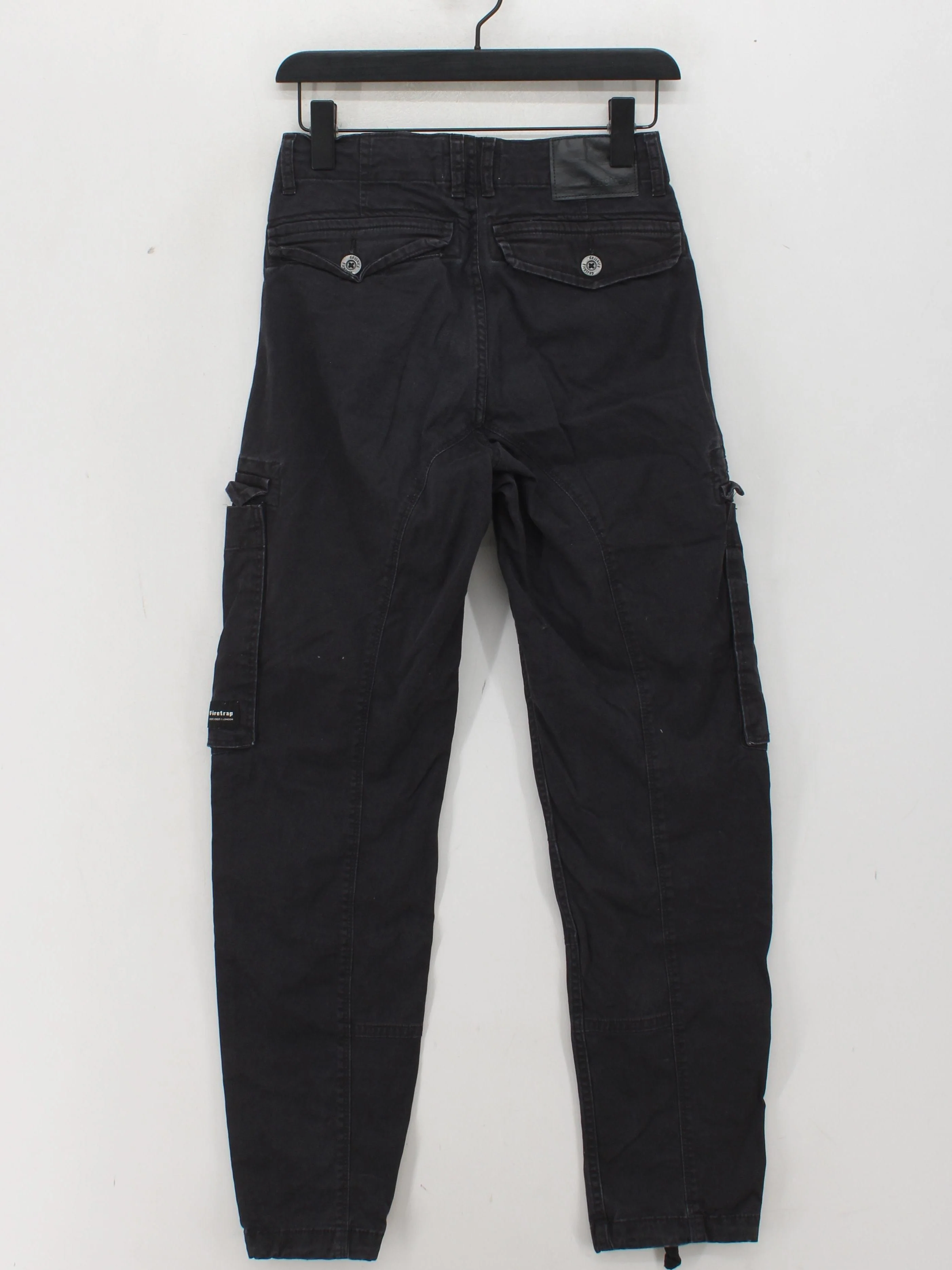 Firetrap Men's Trousers W 28 in Black Cotton with Elastane Cargo - Image 2