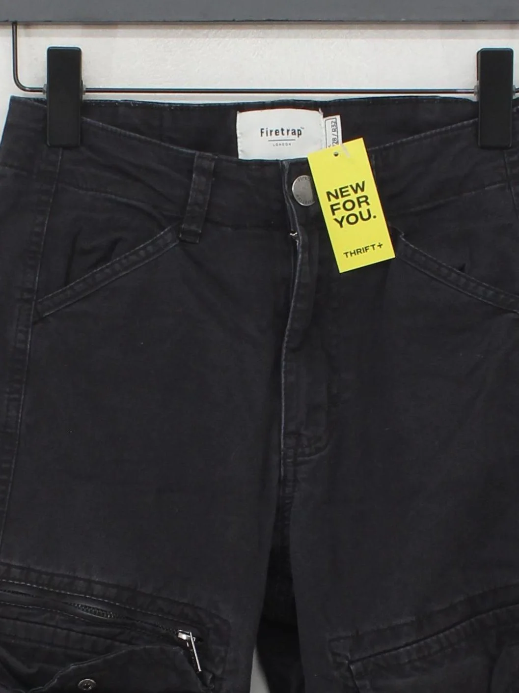 Firetrap Men's Trousers W 28 in Black Cotton with Elastane Cargo - Image 3