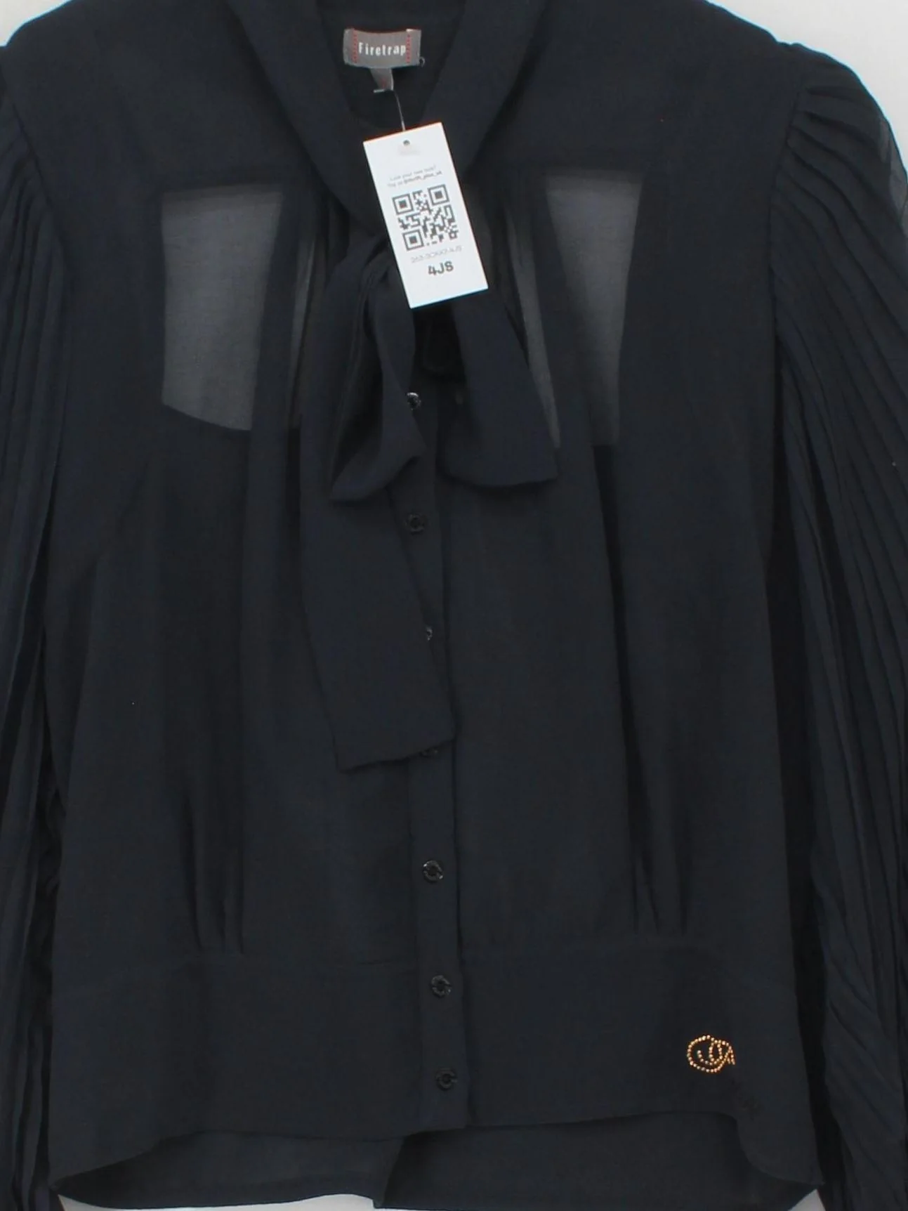 Firetrap Women's Blouse M Black 100% Other Long Sleeve Collared Basic - Image 3
