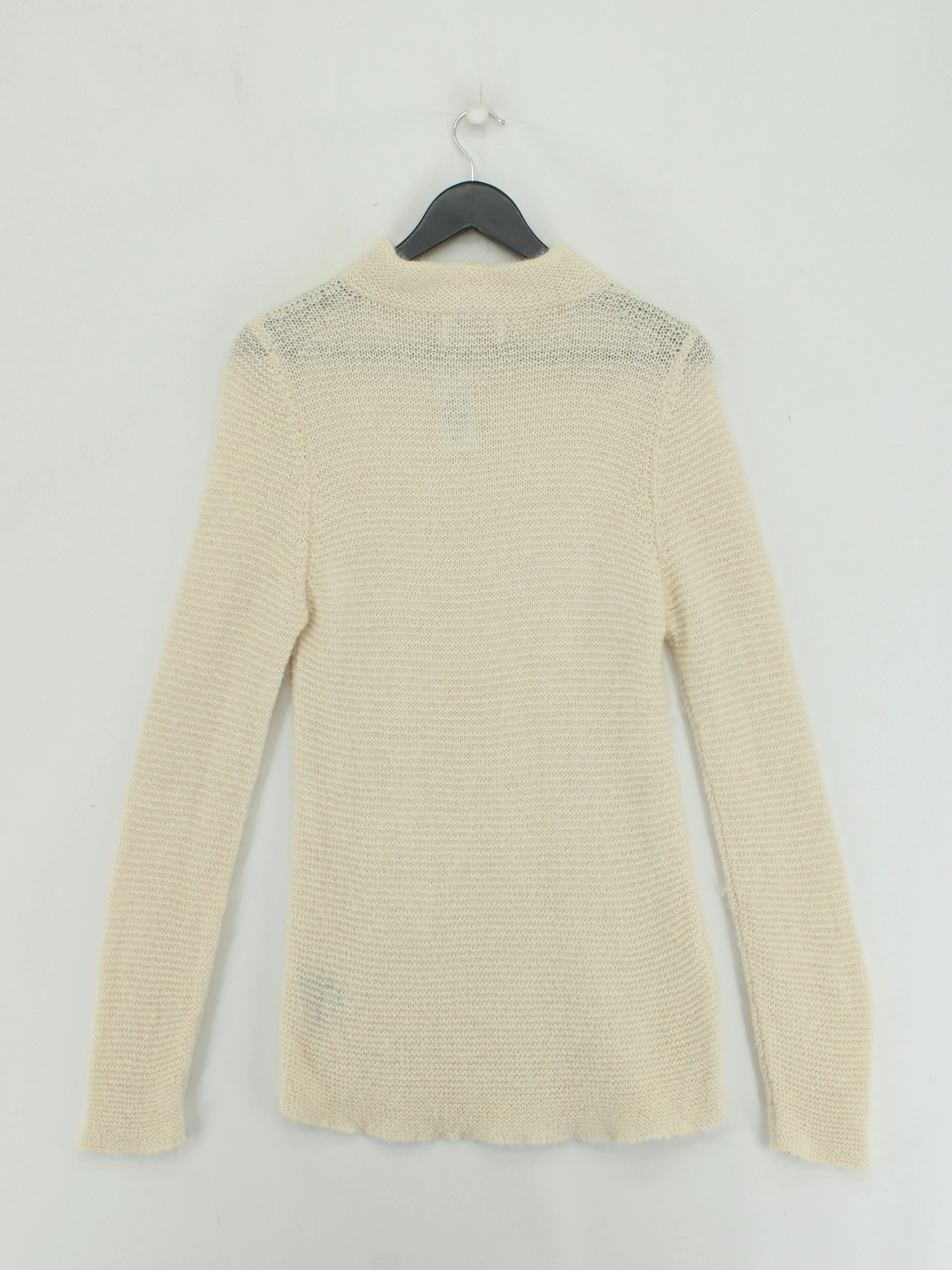 Fisherman Out Of Ireland Women's Jumper M Cream 100% Other High Neck Pullover - Image 2