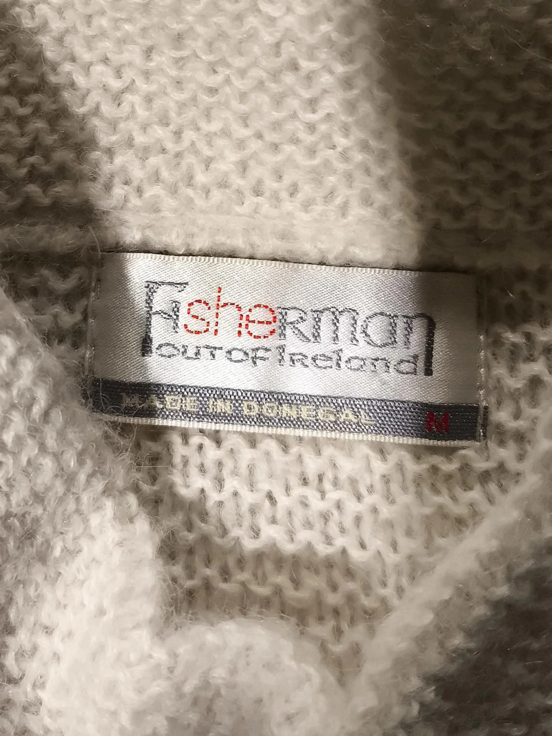 Fisherman Out Of Ireland Women's Jumper M Cream 100% Other High Neck Pullover - Image 5