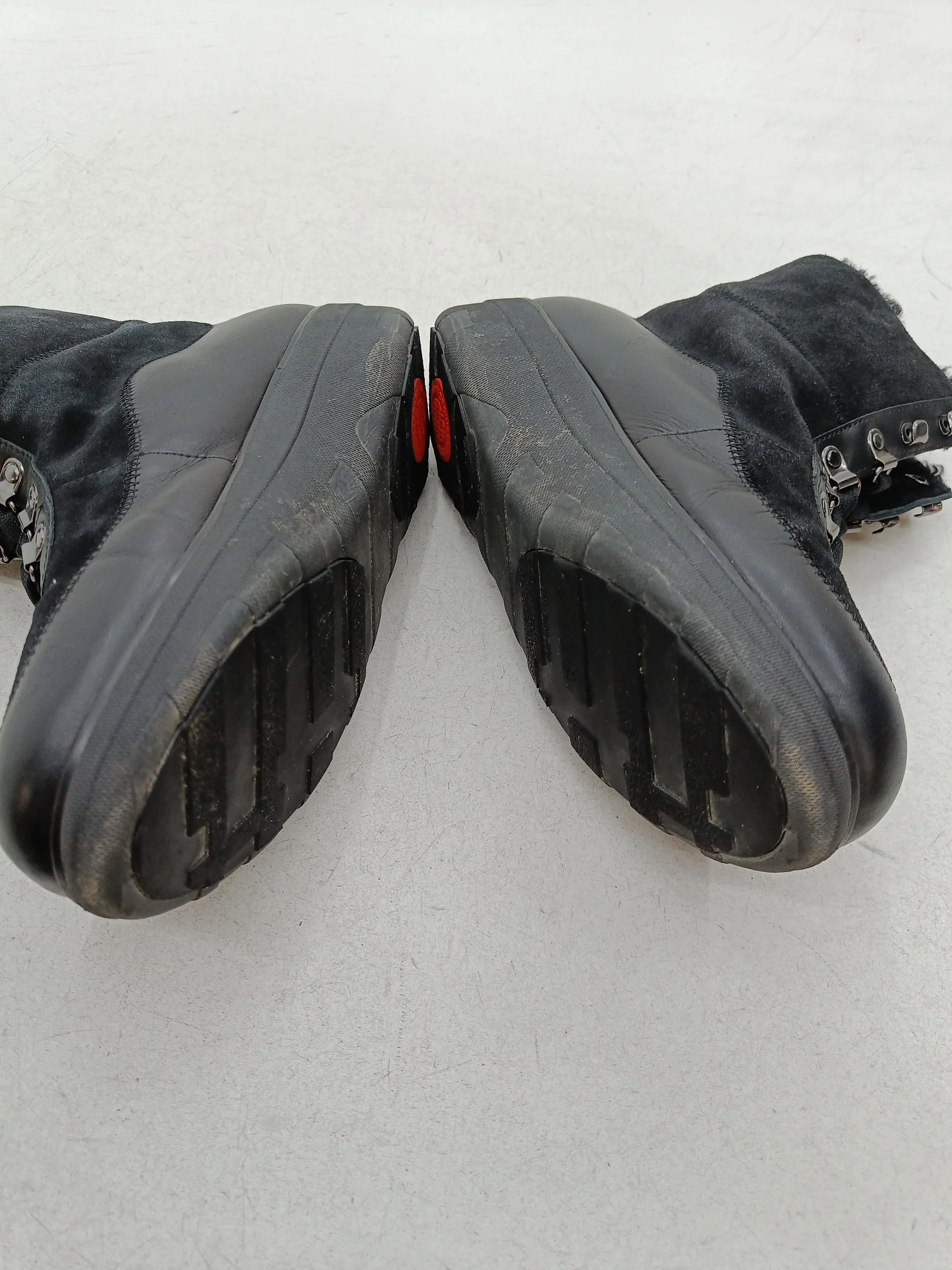 FitFlop Men's Boots UK 6 Black Leather with Suede Combat - Image 7