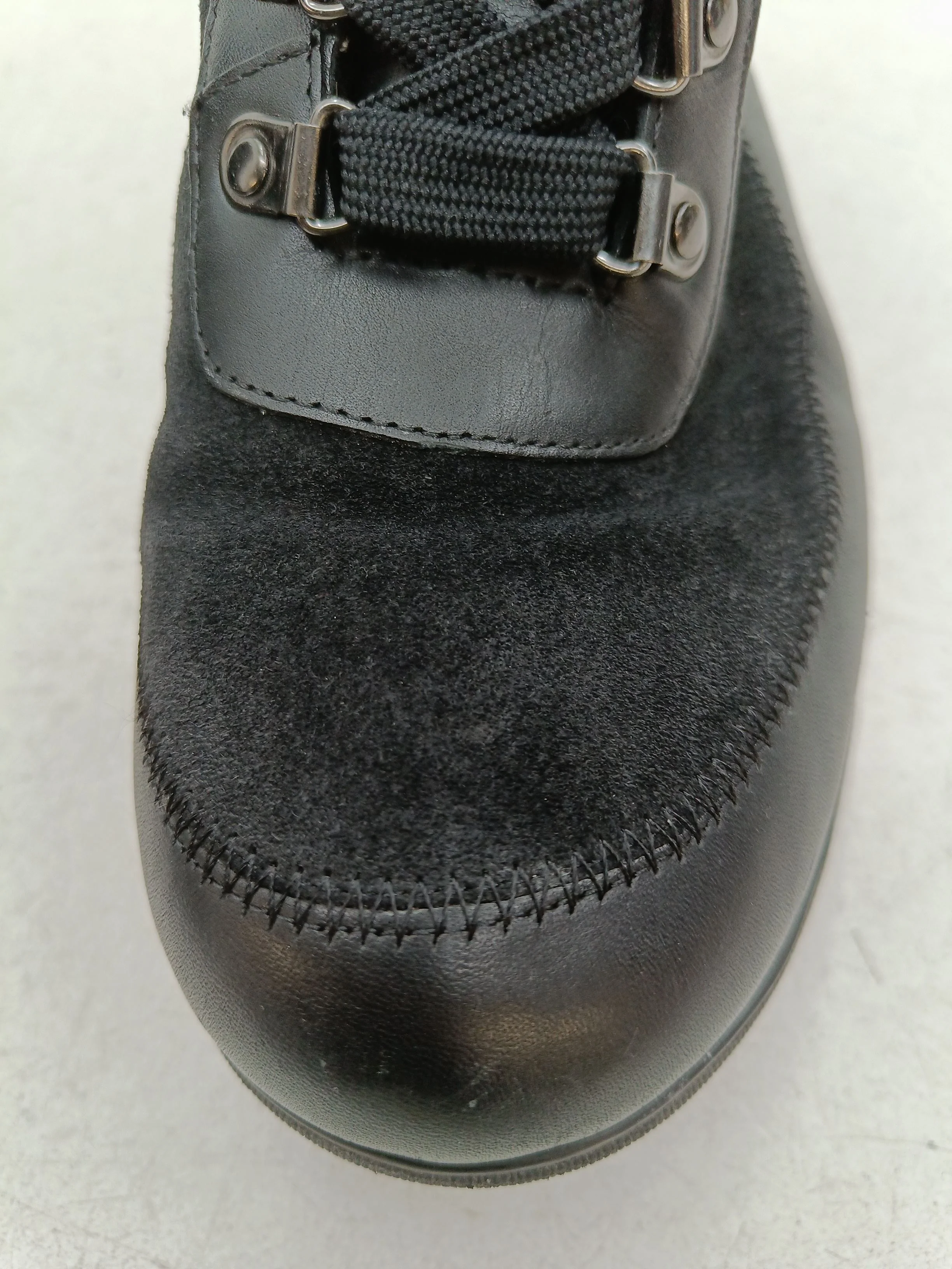 FitFlop Men's Boots UK 6 Black Leather with Suede Combat - Image 9