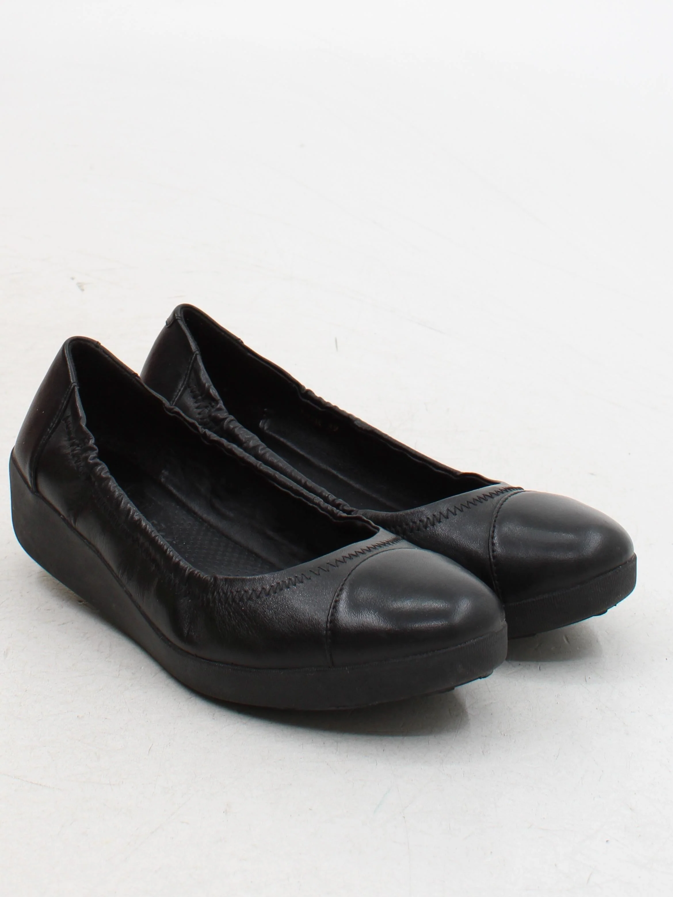 FitFlop Women's Flat Shoes UK 6 Black 100% Leather Ballet - Image 4