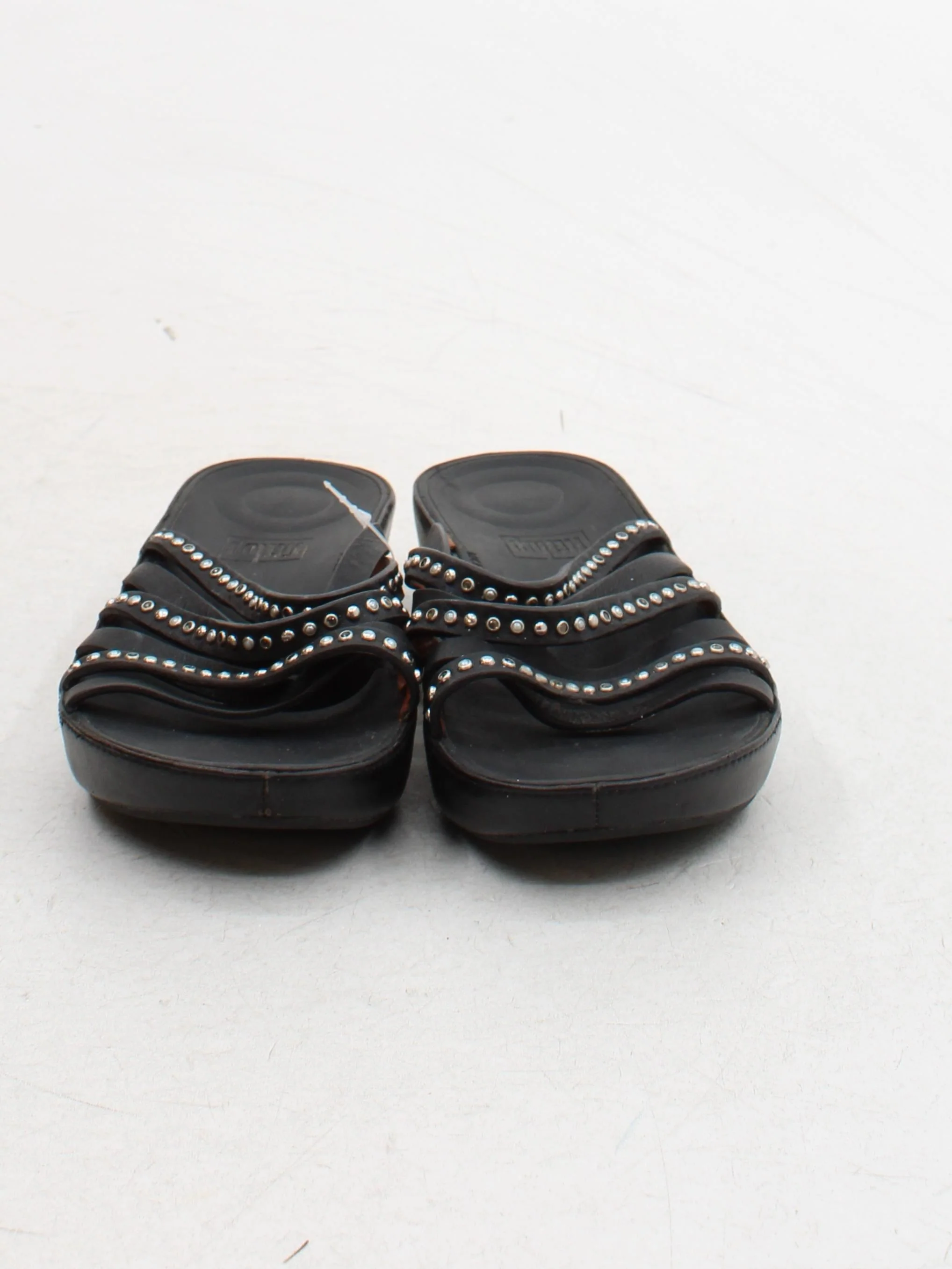 FitFlop Women's Sandals UK 4 Black 100% Leather Slider - Image 2