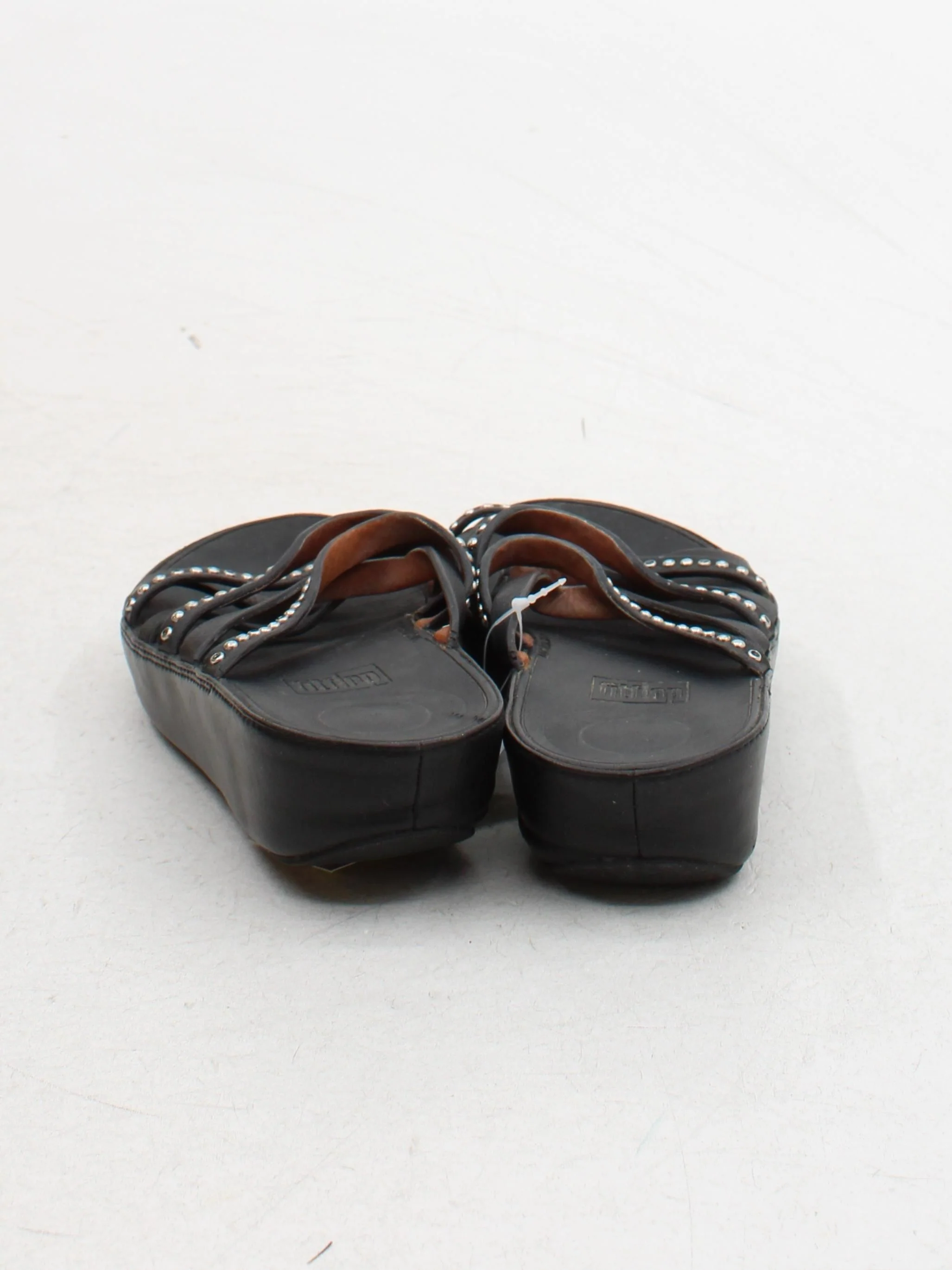 FitFlop Women's Sandals UK 4 Black 100% Leather Slider - Image 3