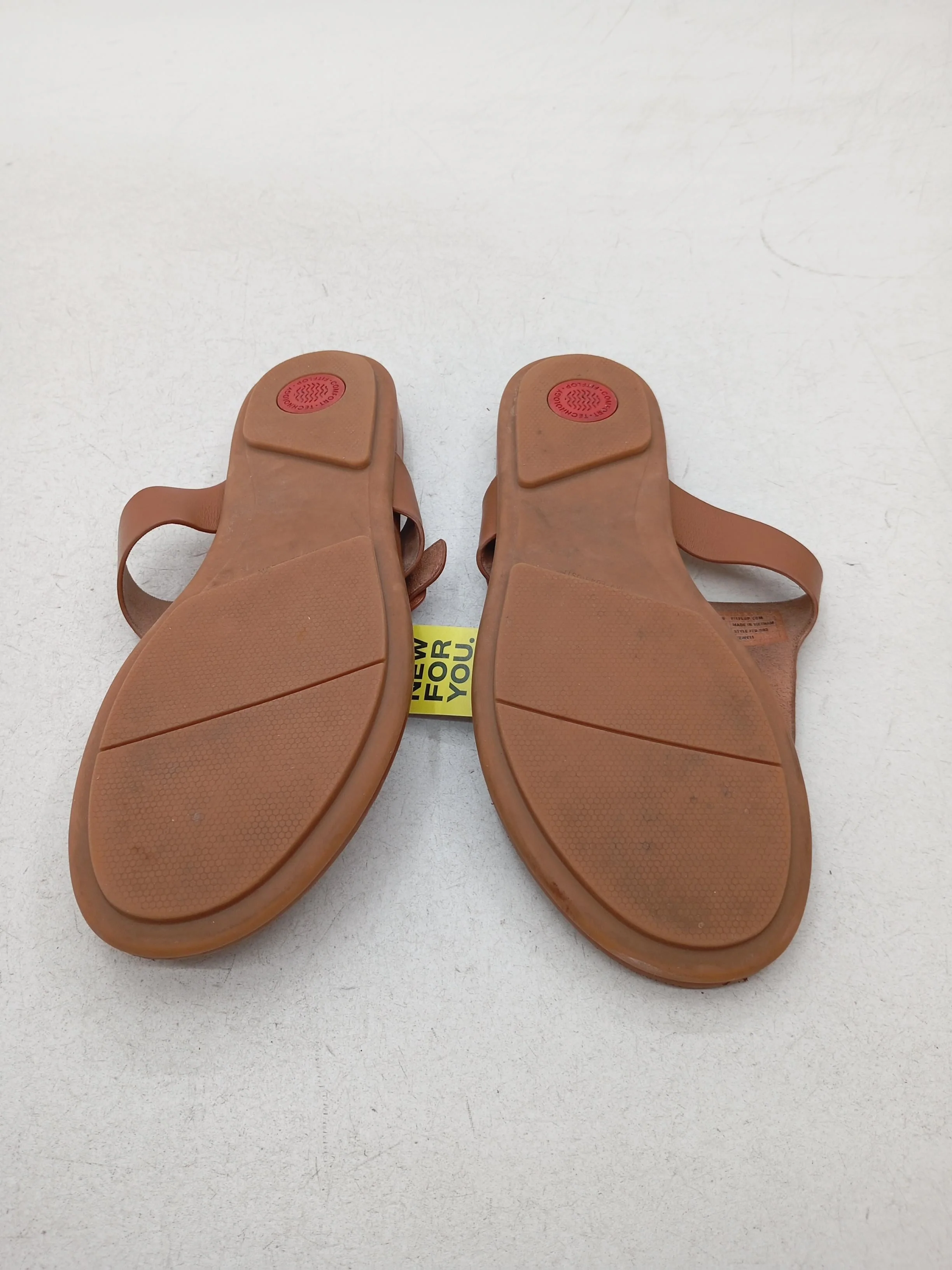FitFlop Women's Sandals UK 9 Tan 100% Leather Flip-Flop - Image 7