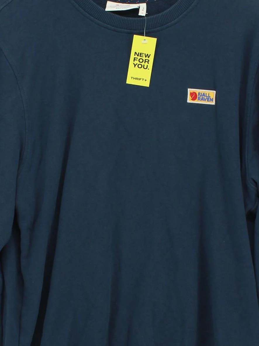 Fjallraven Men's Hoodie M Blue 100% Cotton Pullover - Image 3