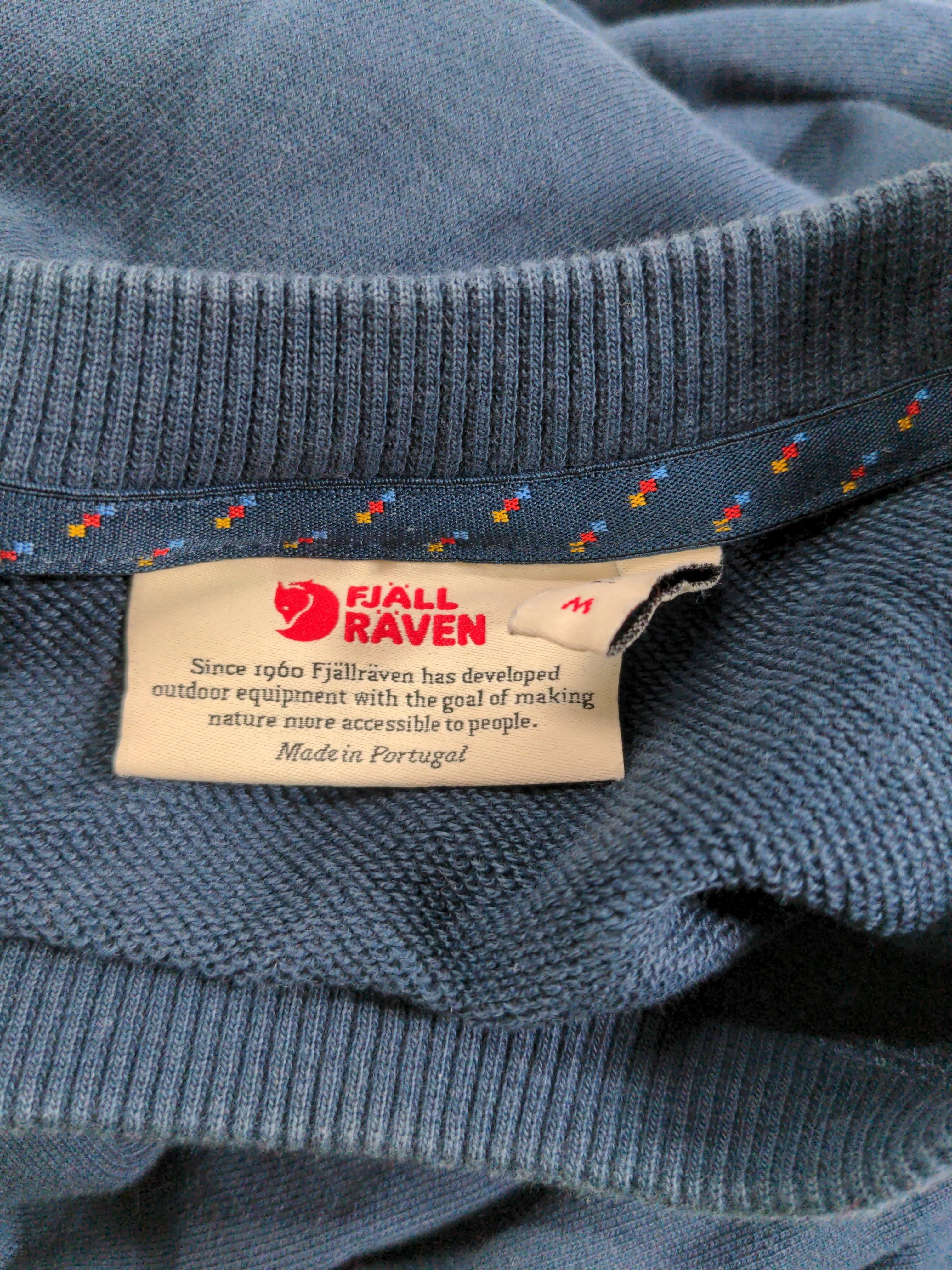 Fjallraven Men's Hoodie M Blue 100% Cotton Pullover - Image 5