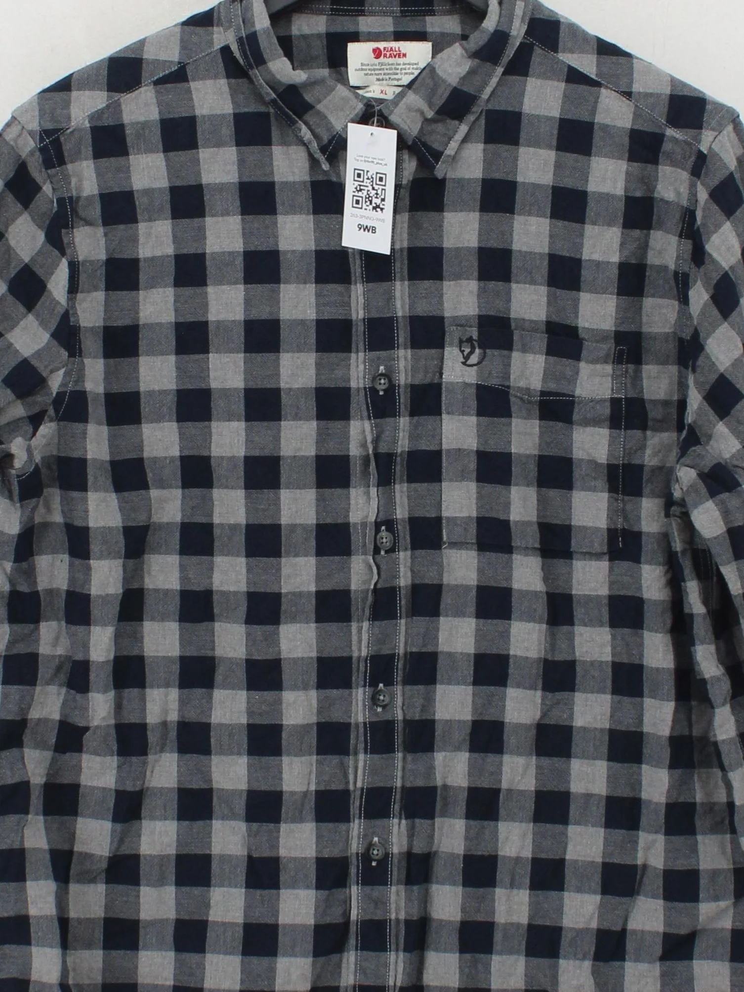 Fjallraven Men's Shirt XL Grey Checkered 100% Cotton Basic - Image 3