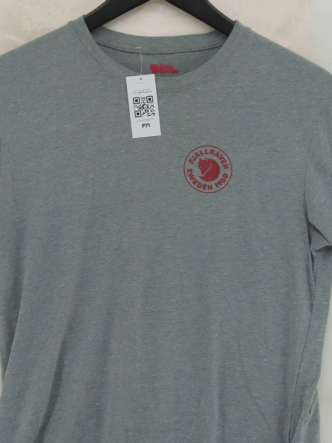Fjallraven Men's T-Shirt M Grey Cotton with Polyester Basic - Image 3
