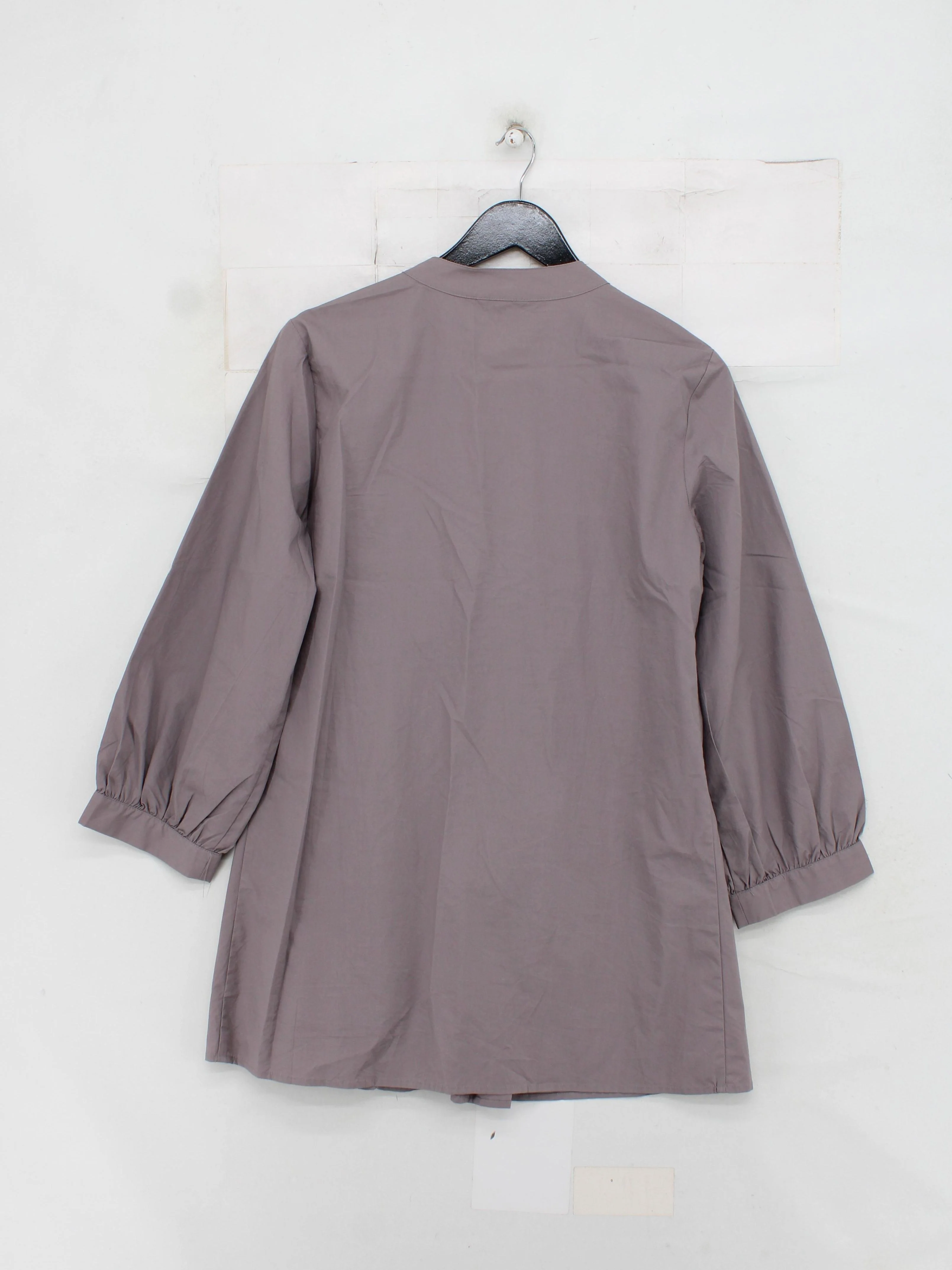 Floryday Women's Blouse M Grey 100% Other 3/4 Sleeve Collared Basic - Image 2