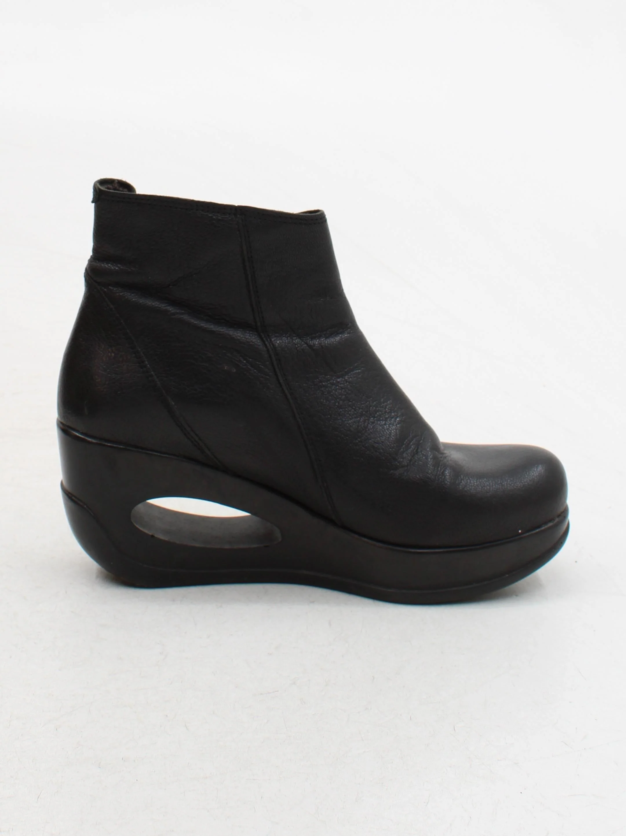 FLY London Women's Boots UK 4 Black 100% Leather Platform - Image 5