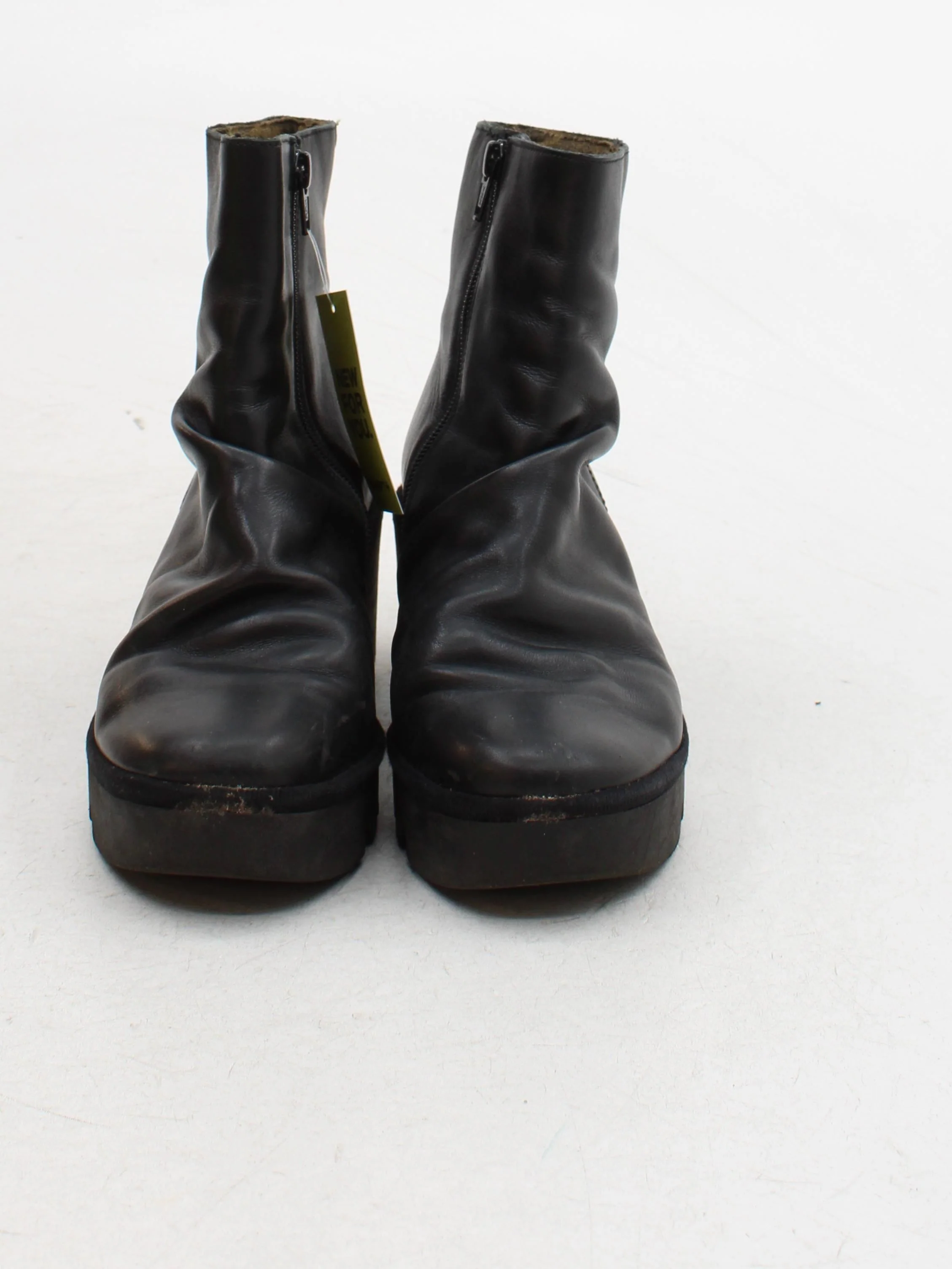FLY London Women's Boots UK 4 Black 100% Leather Platform - Image 2