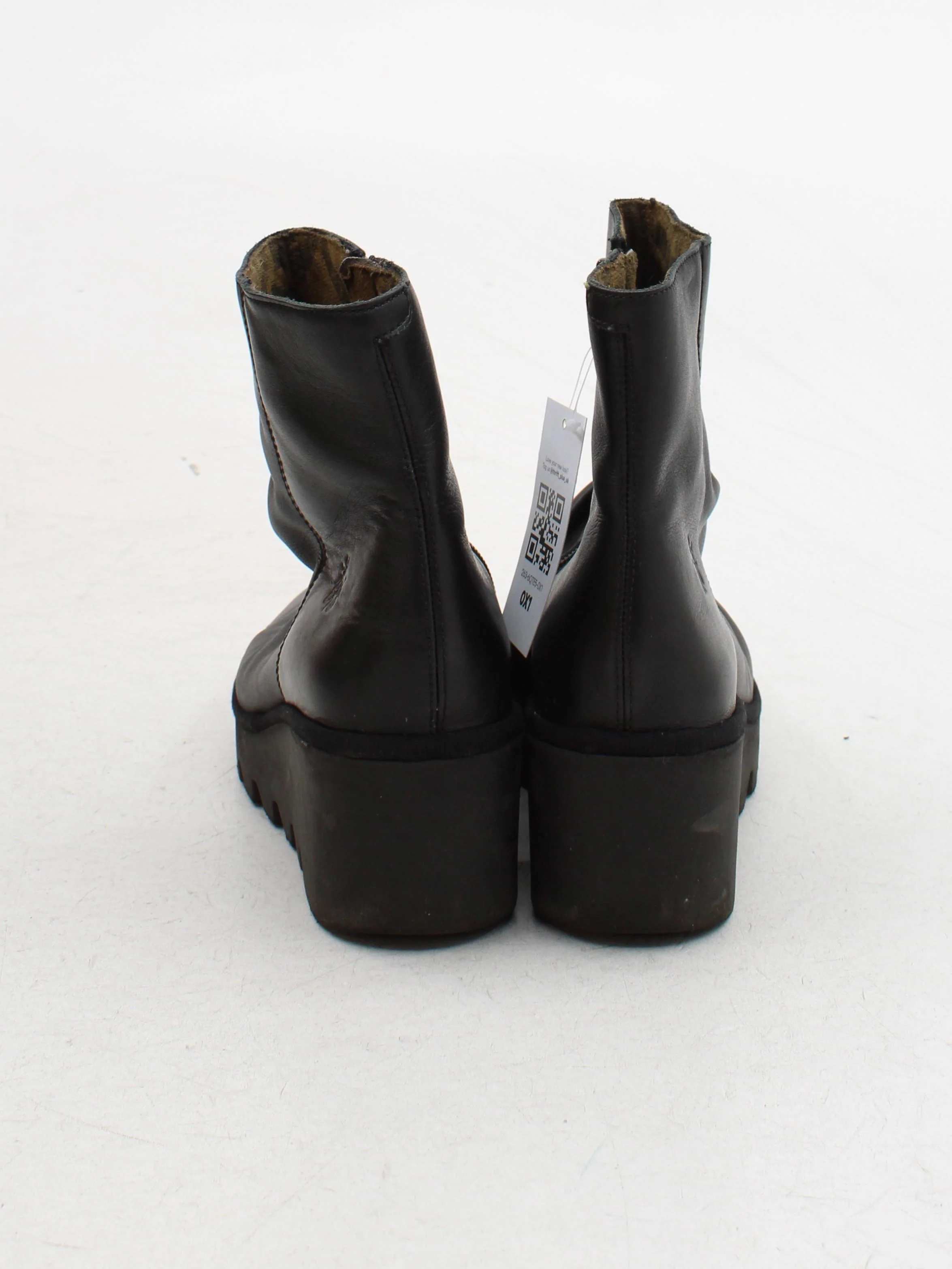 FLY London Women's Boots UK 4 Black 100% Leather Platform - Image 3