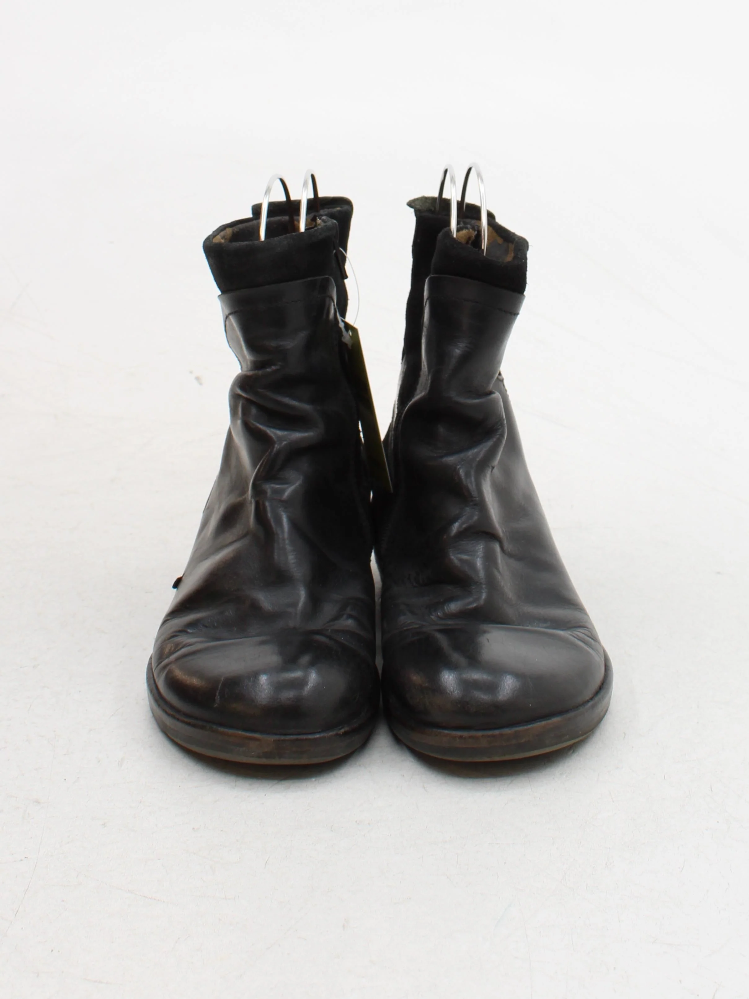 FLY London Women's Boots UK 5 Black Leather with Suede Combat - Image 2