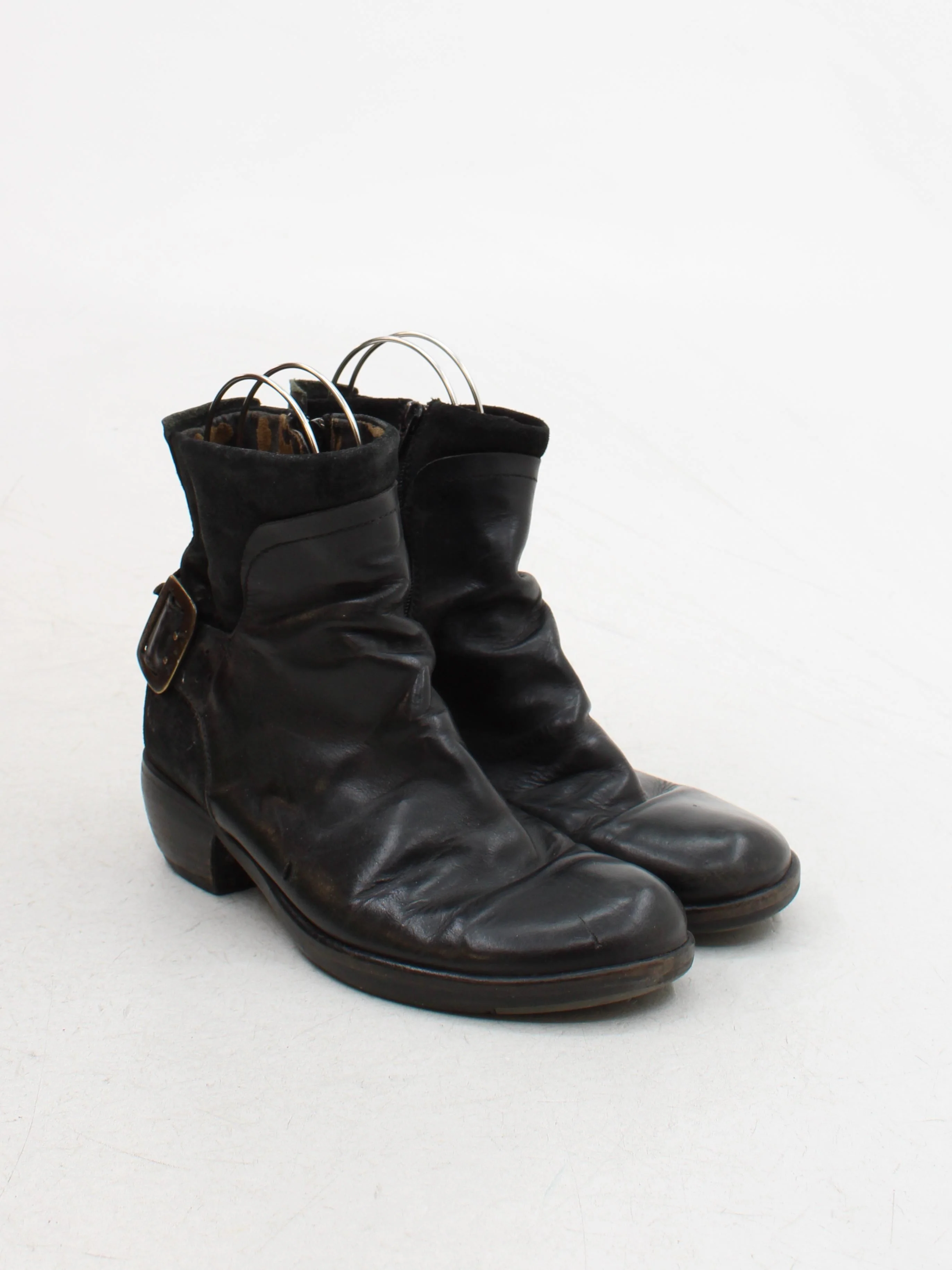 FLY London Women's Boots UK 5 Black Leather with Suede Combat - Image 4