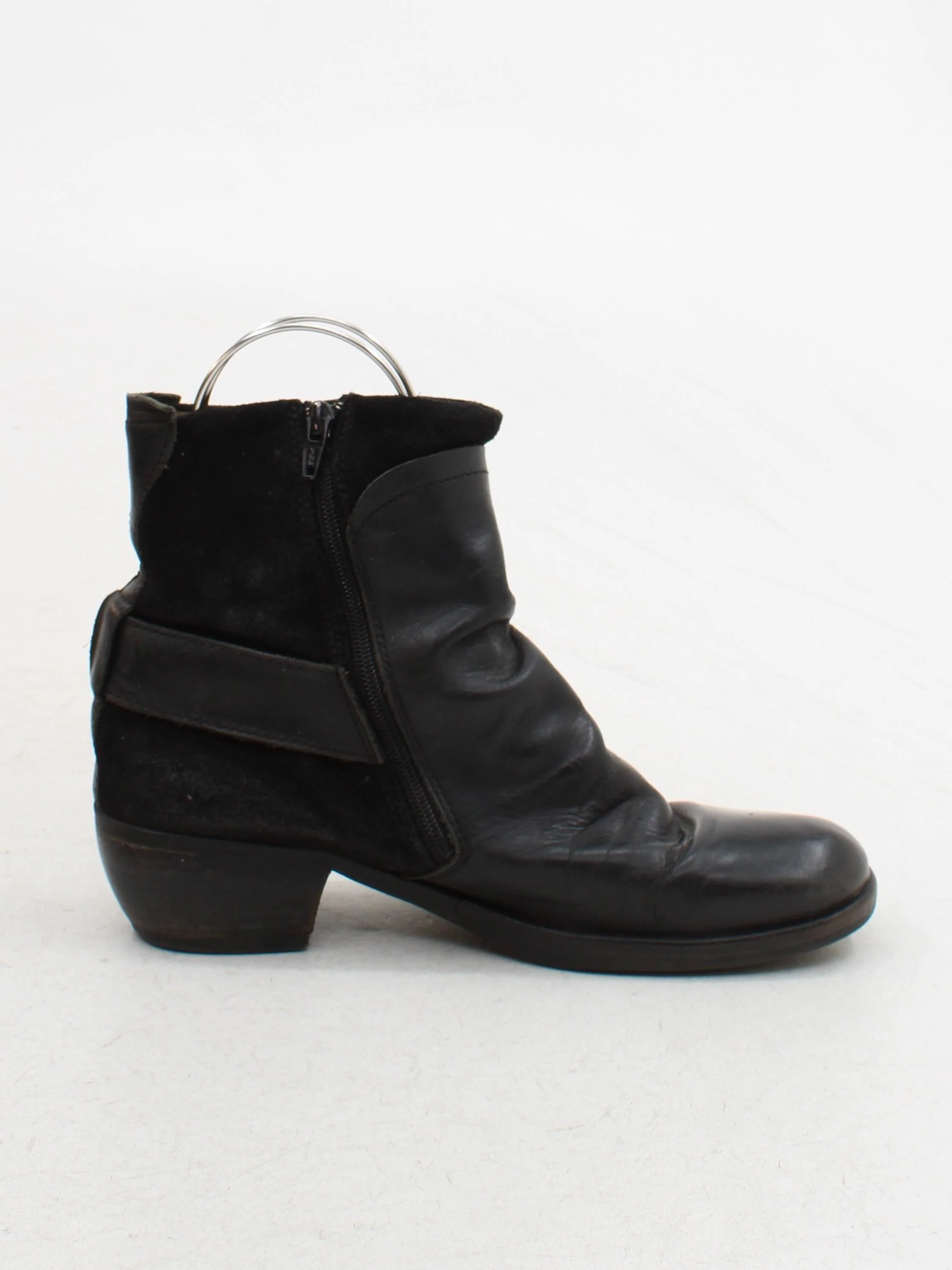 FLY London Women's Boots UK 5 Black Leather with Suede Combat - Image 5