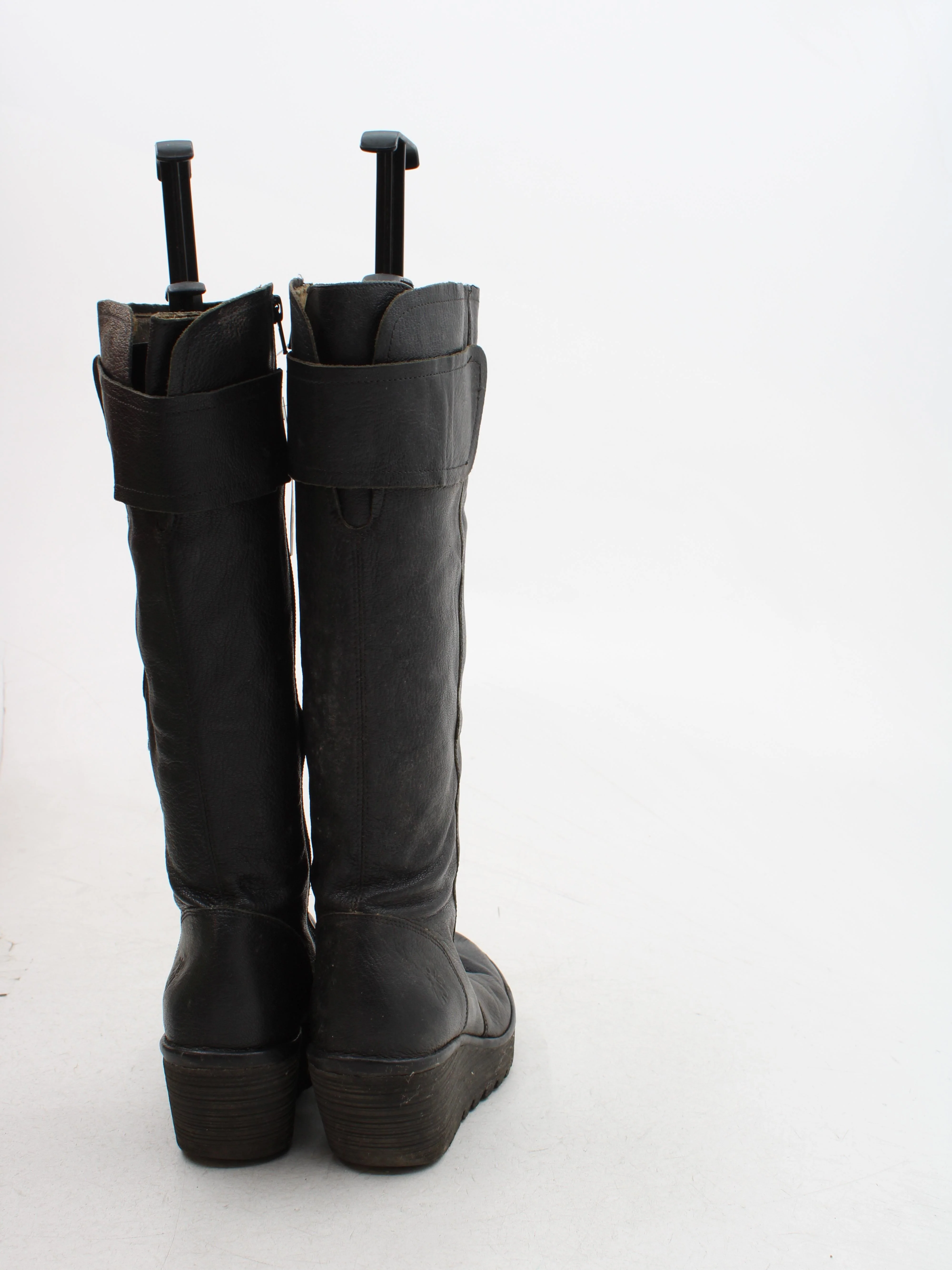 FLY London Women's Boots UK 6.5 Black 100% Leather Platform - Image 3