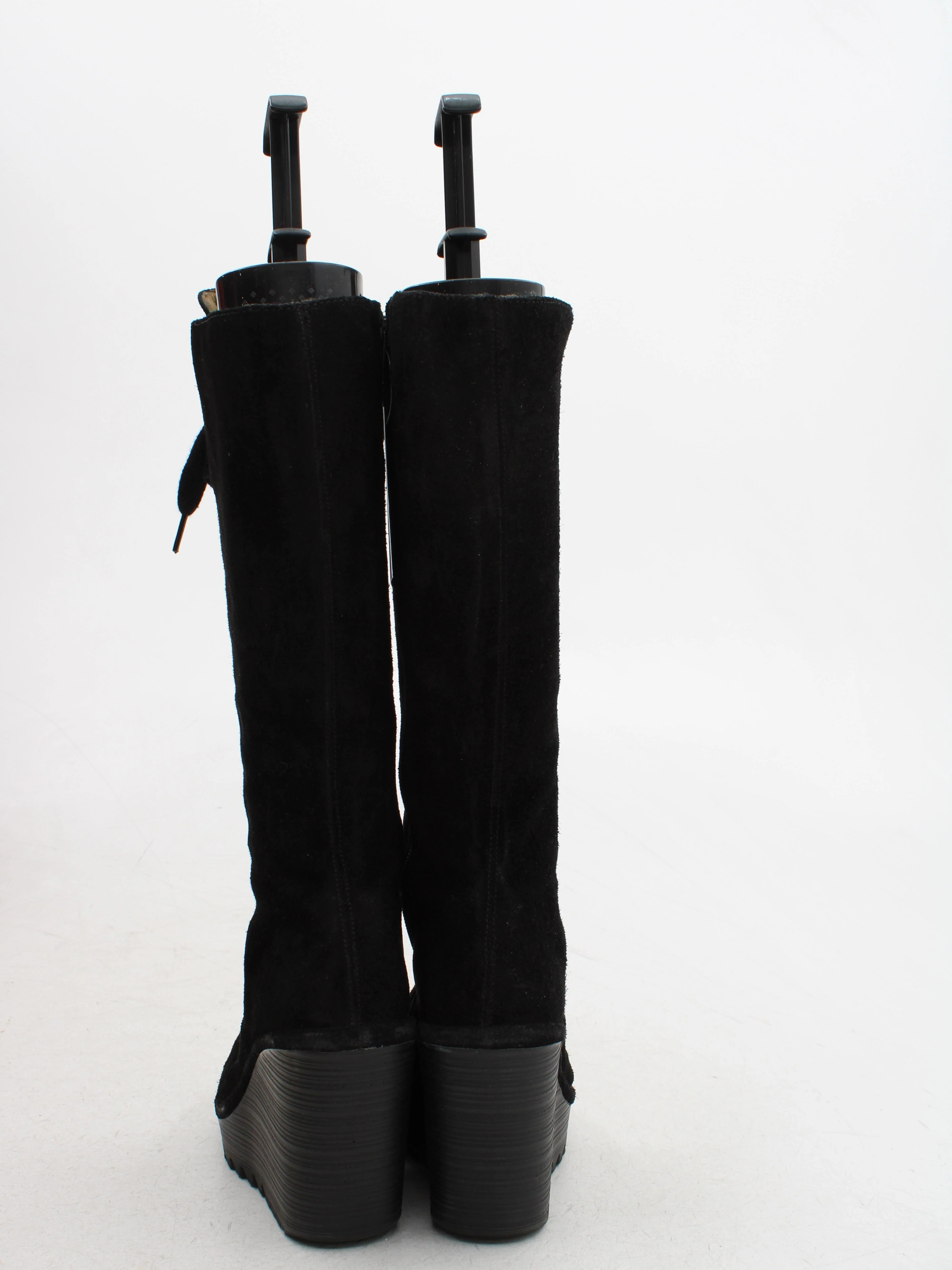 FLY London Women's Boots UK 6 Black 100% Suede Combat - Image 3