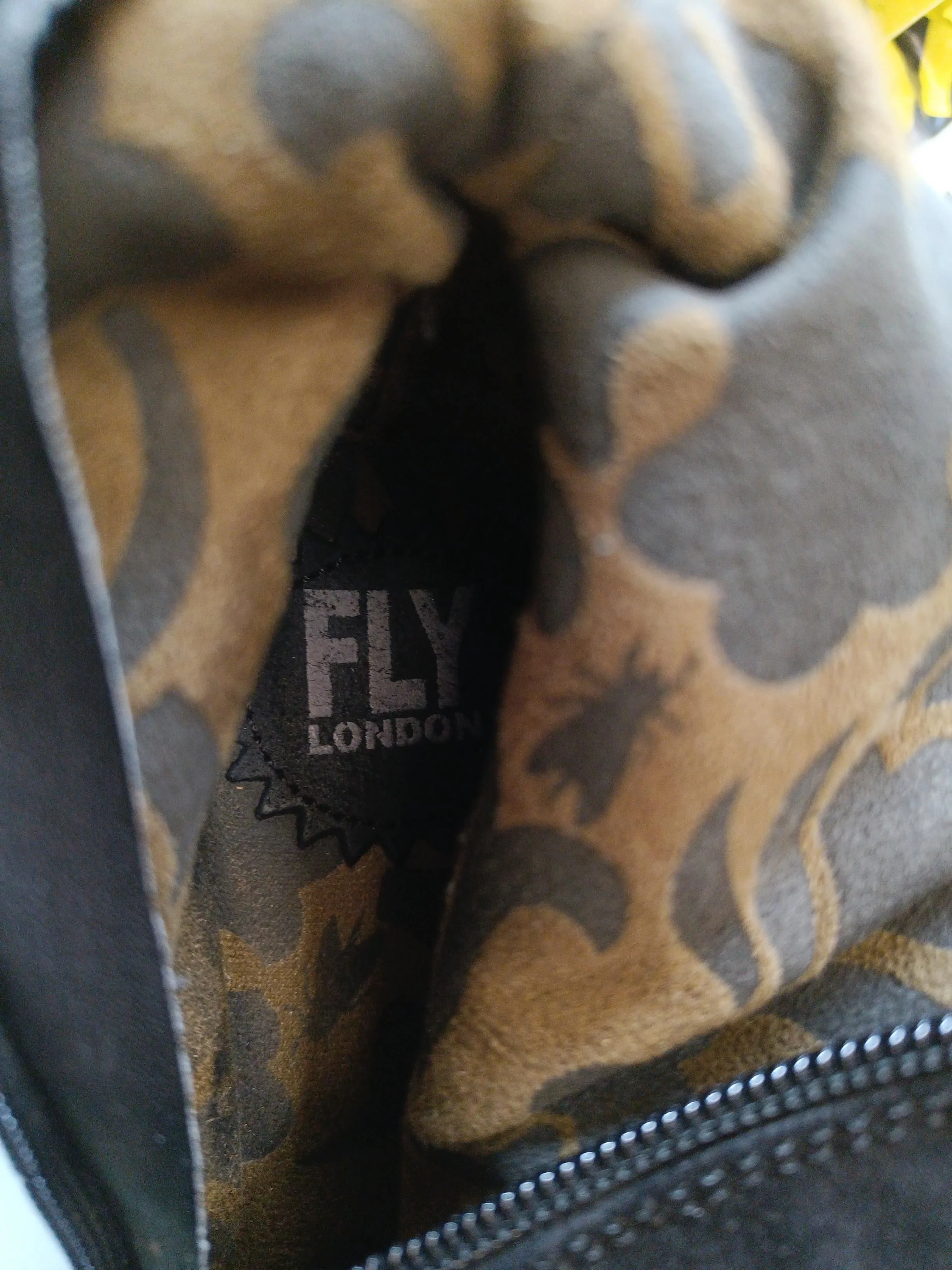 FLY London Women's Boots UK 6 Black 100% Suede Combat - Image 9