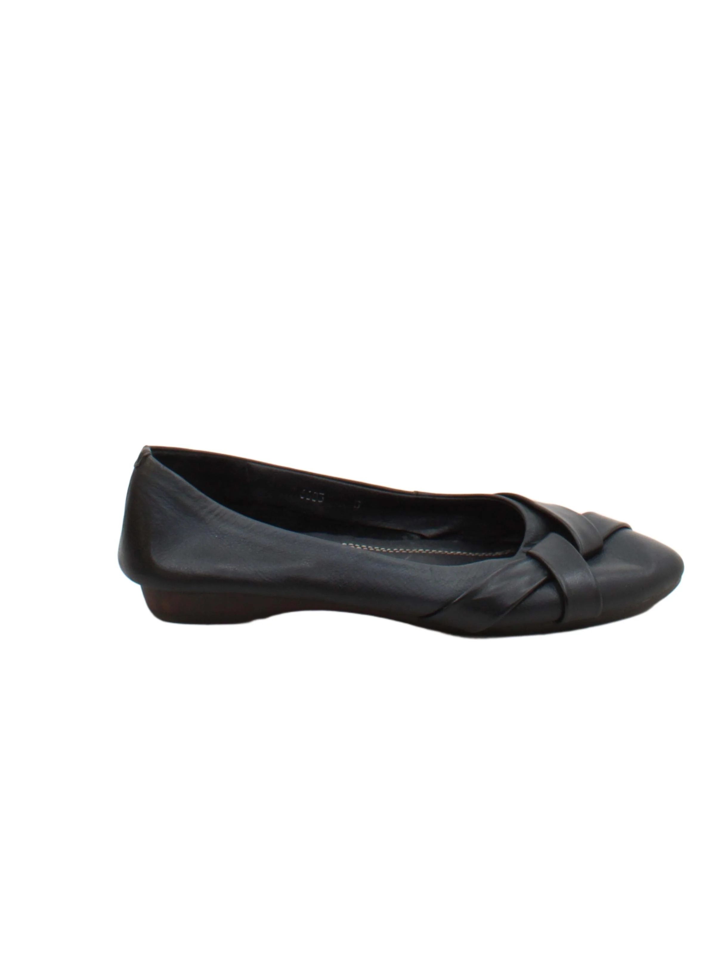 FLY London Women's Flat Shoes UK 5 Black 100% Leather Ballet