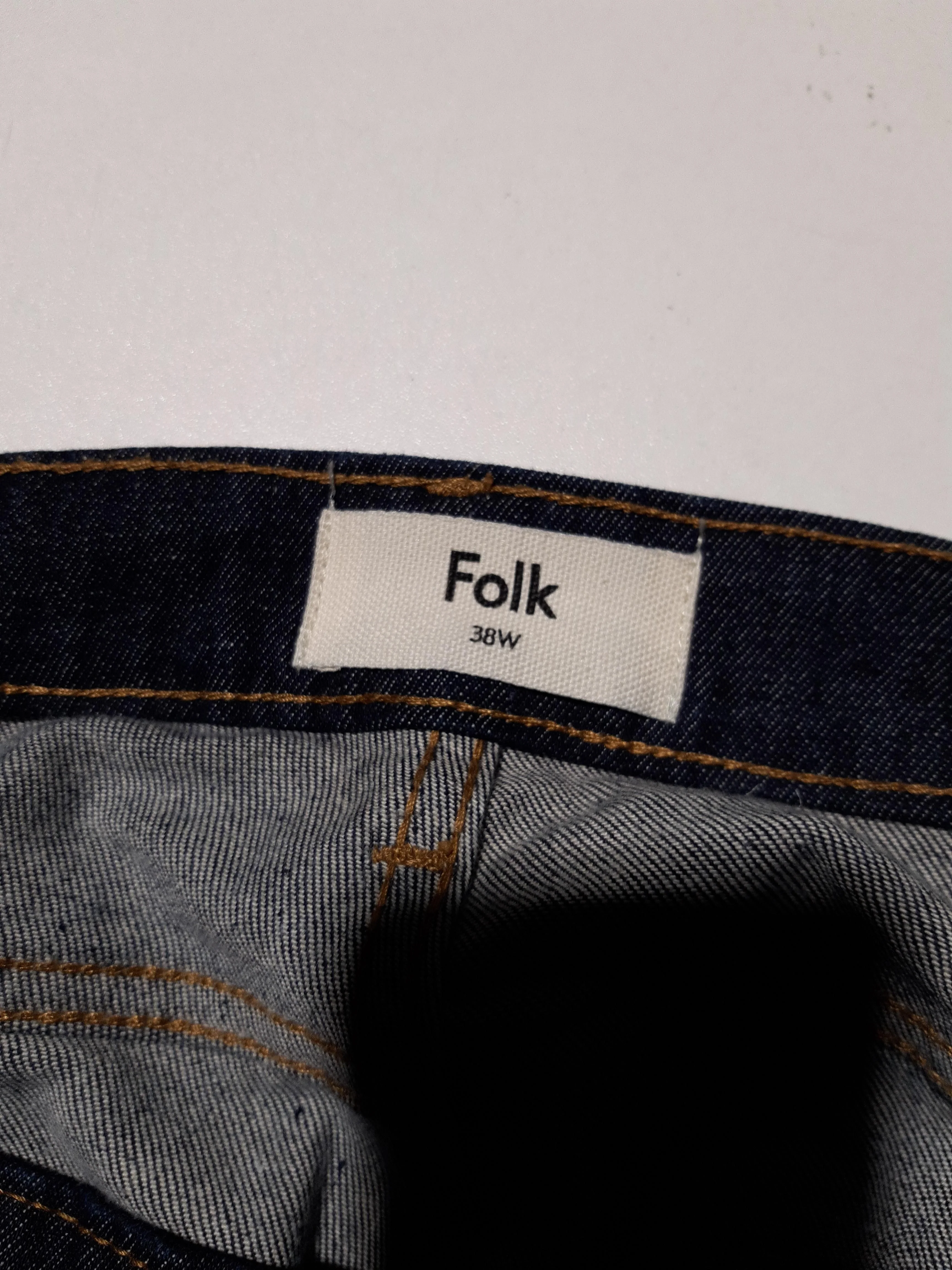 Folk Men's Jeans W 38 in Blue Cotton with Elastane Straight - Image 5