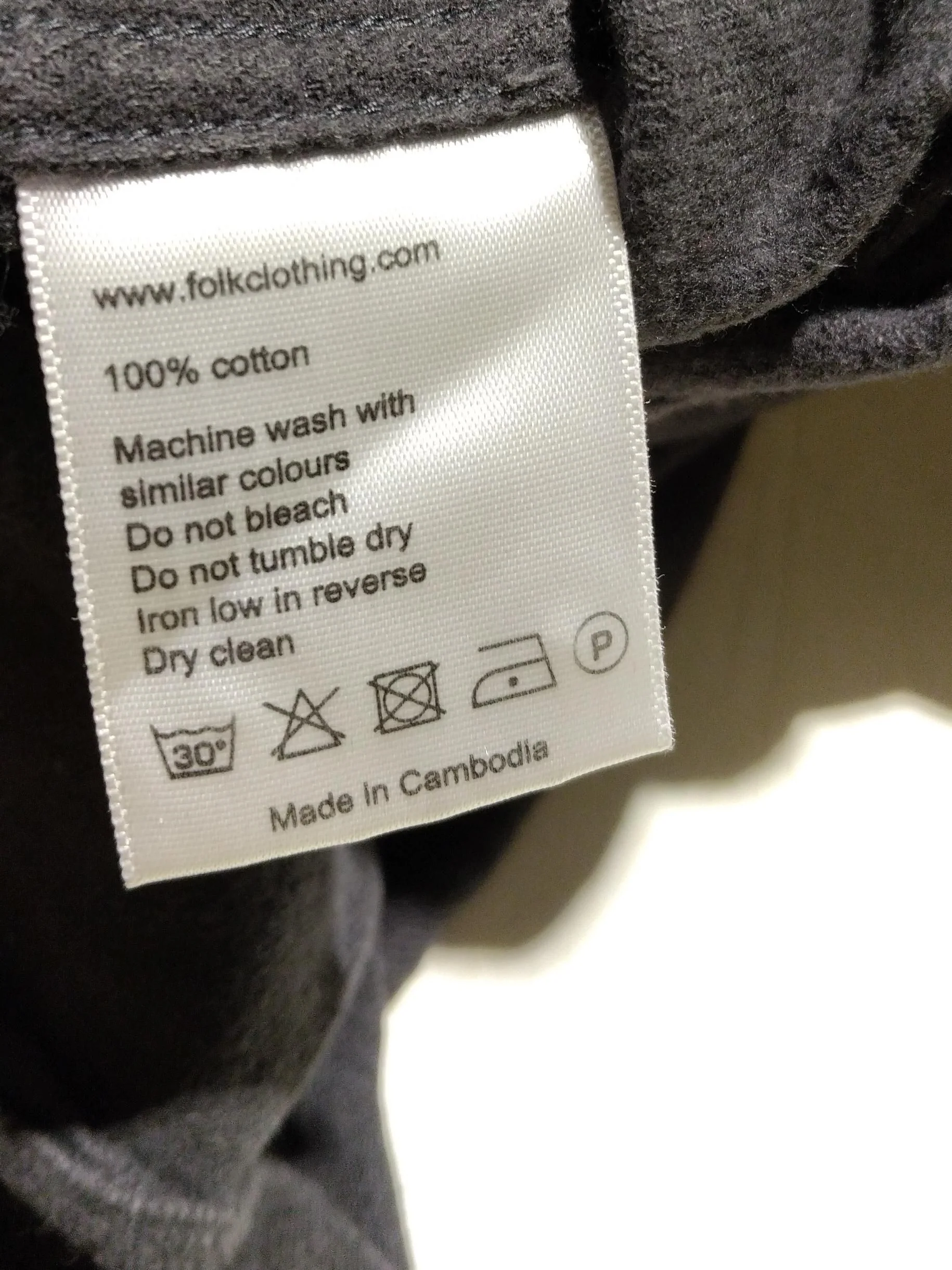 Folk Men's Shirt L Black 100% Cotton Basic - Image 6
