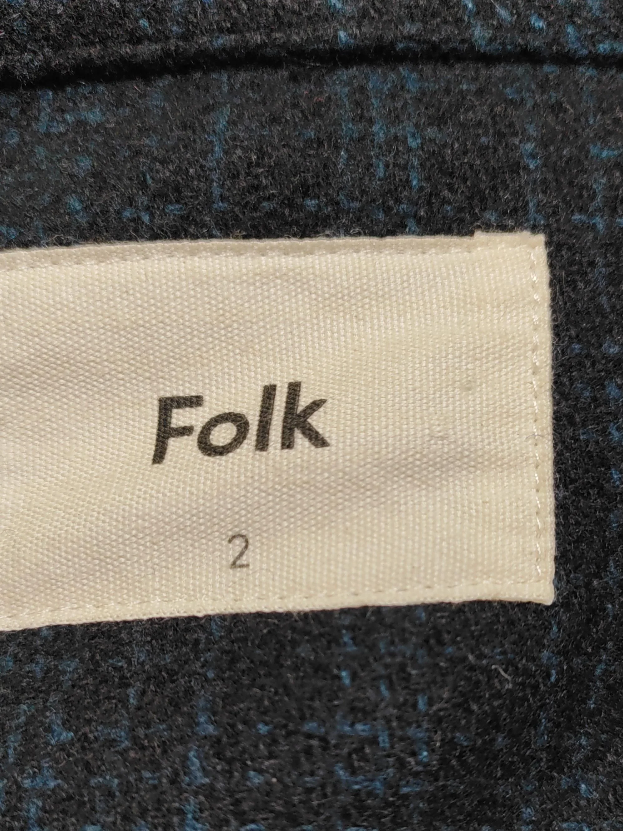 Folk Men's Shirt S Black Checkered Polyester with Acrylic Basic - Image 5