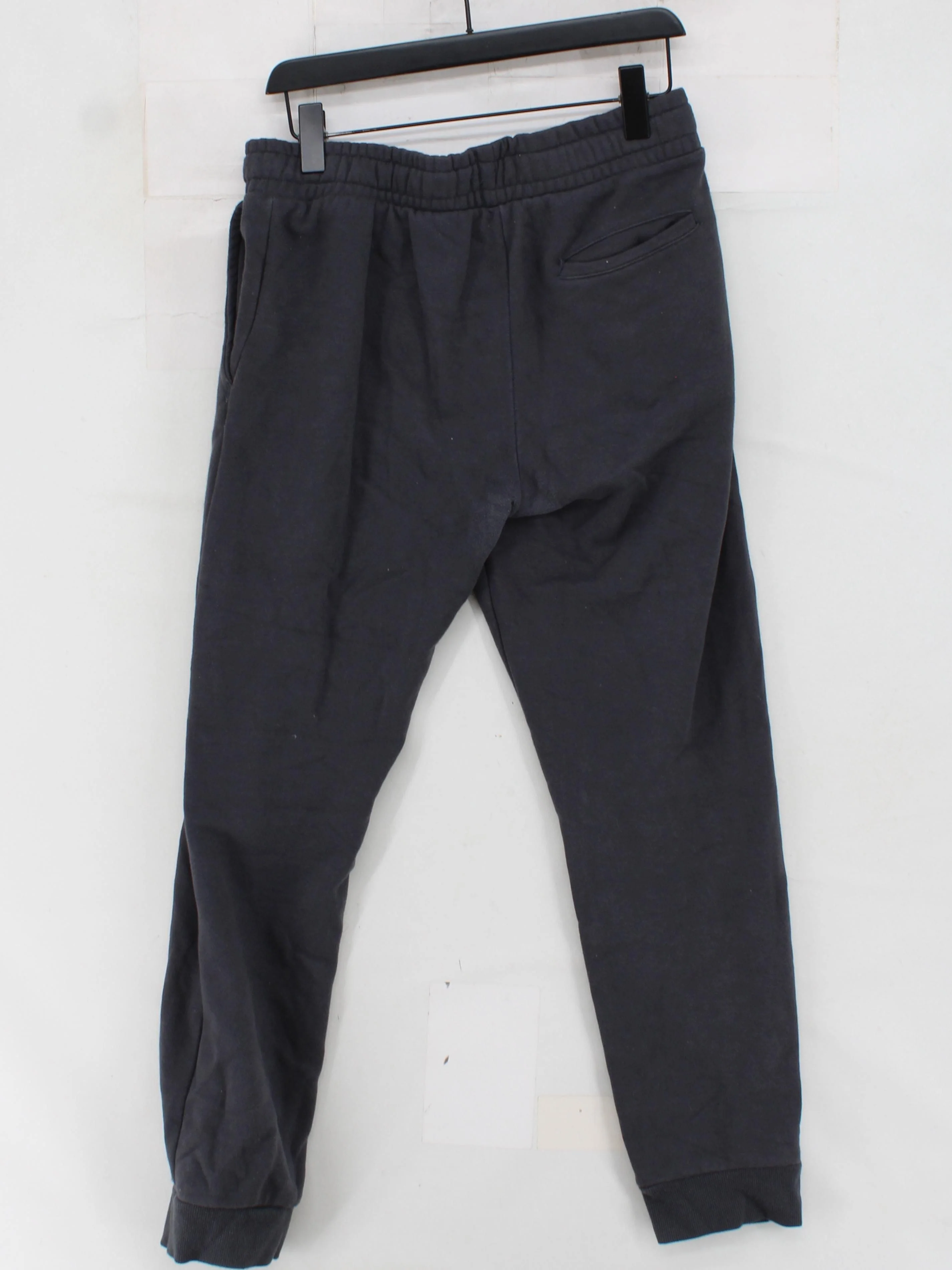 Folk Men's Sports Bottoms L Grey Cotton with Polyester Tapered Sweatpants - Image 2