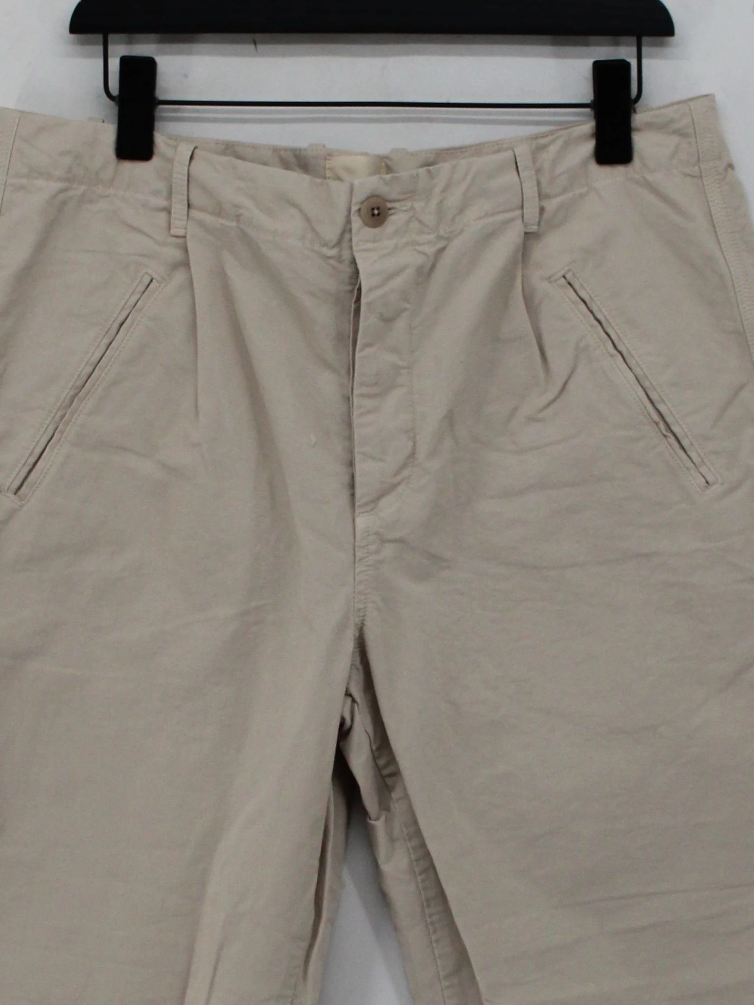 Folk Men's Trousers L Cream 100% Cotton Tapered Chino - Image 3