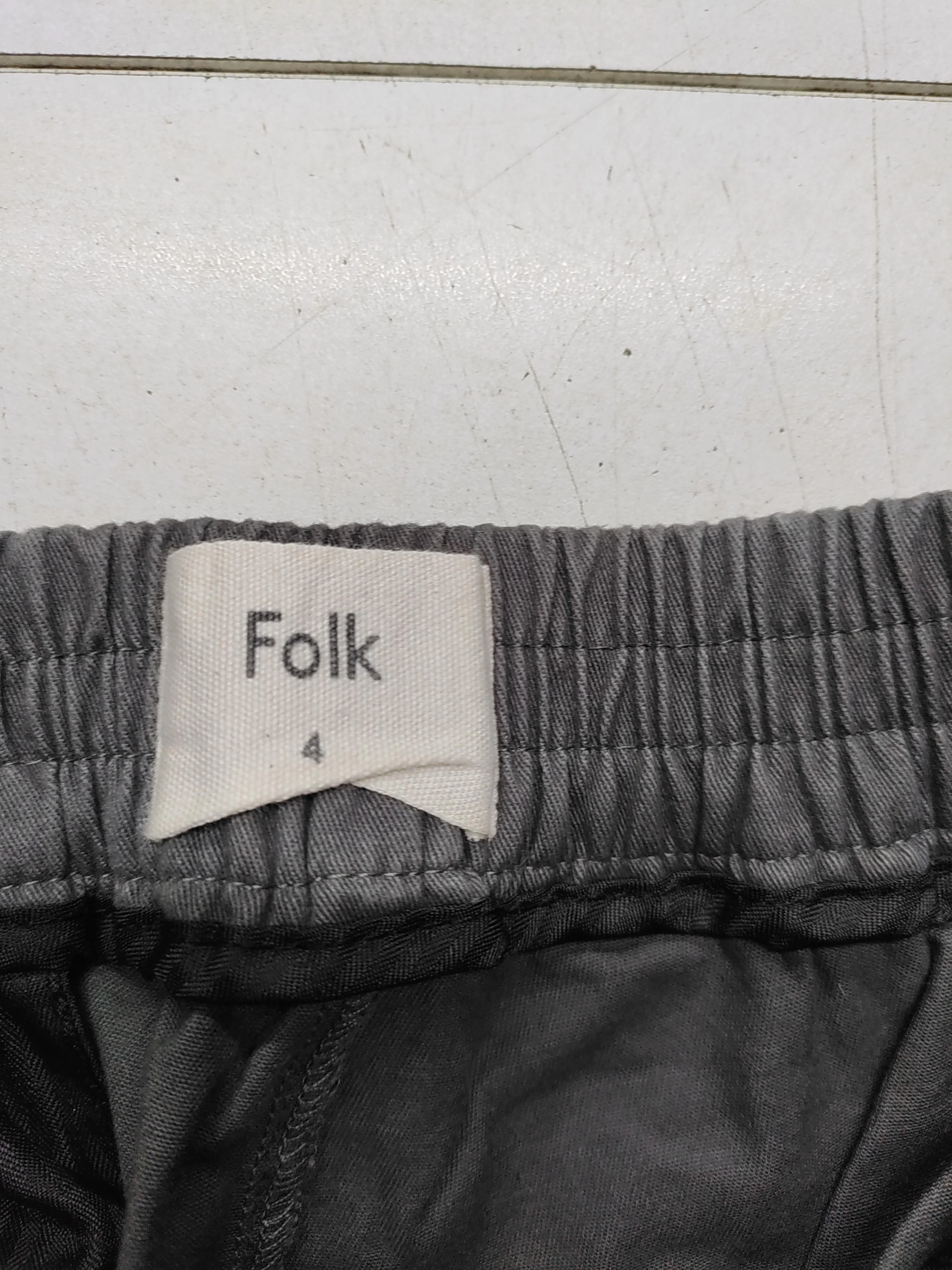Folk Men's Trousers L Grey Cotton with Elastane Tapered Chino - Image 6