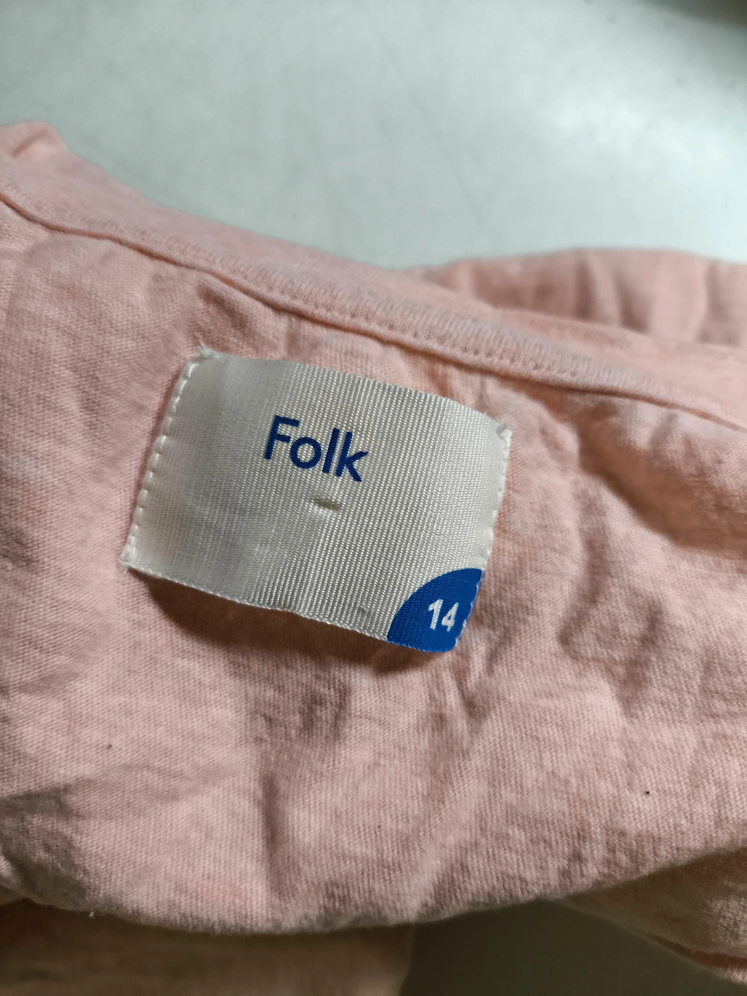 Folk Women's T-Shirt UK 14 Pink 100% Cotton Short Sleeve Round Neck Basic - Image 5