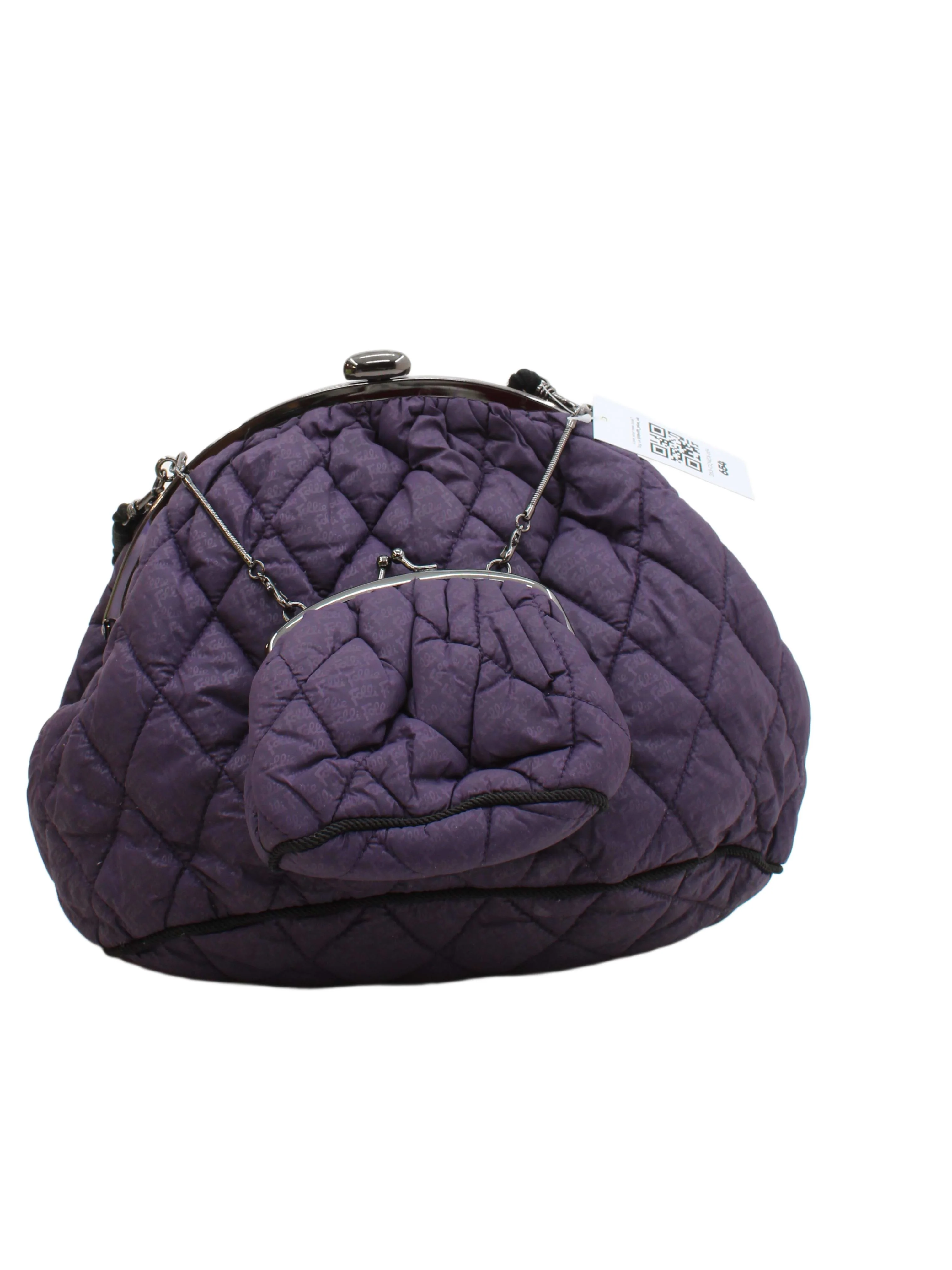 Folli Follie Women's Bag Purple Geometric 100% Nylon Clutch