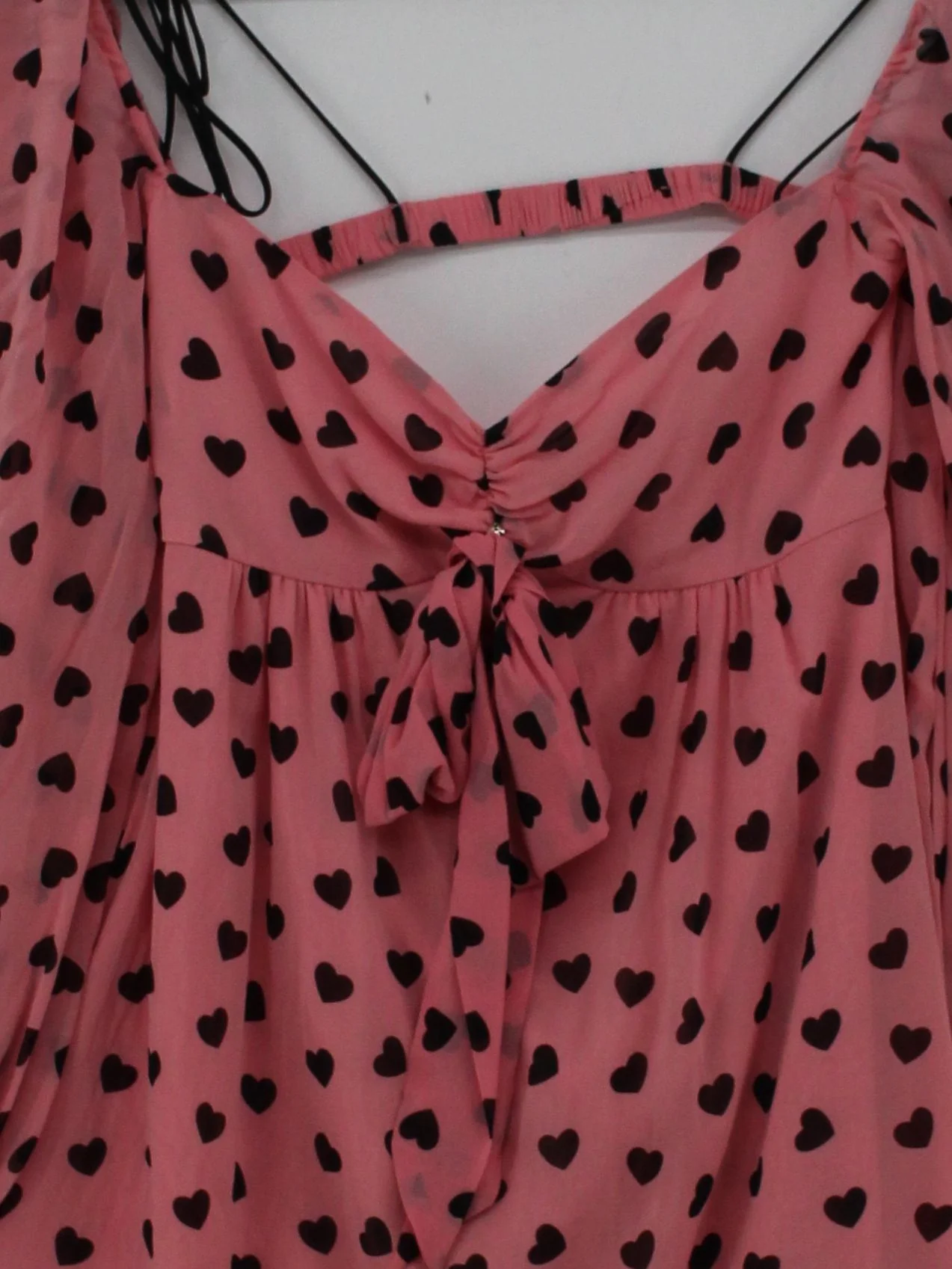 For Love & Lemons Women's Top XS Pink Silk with Spandex, Polyester Basic - Image 3