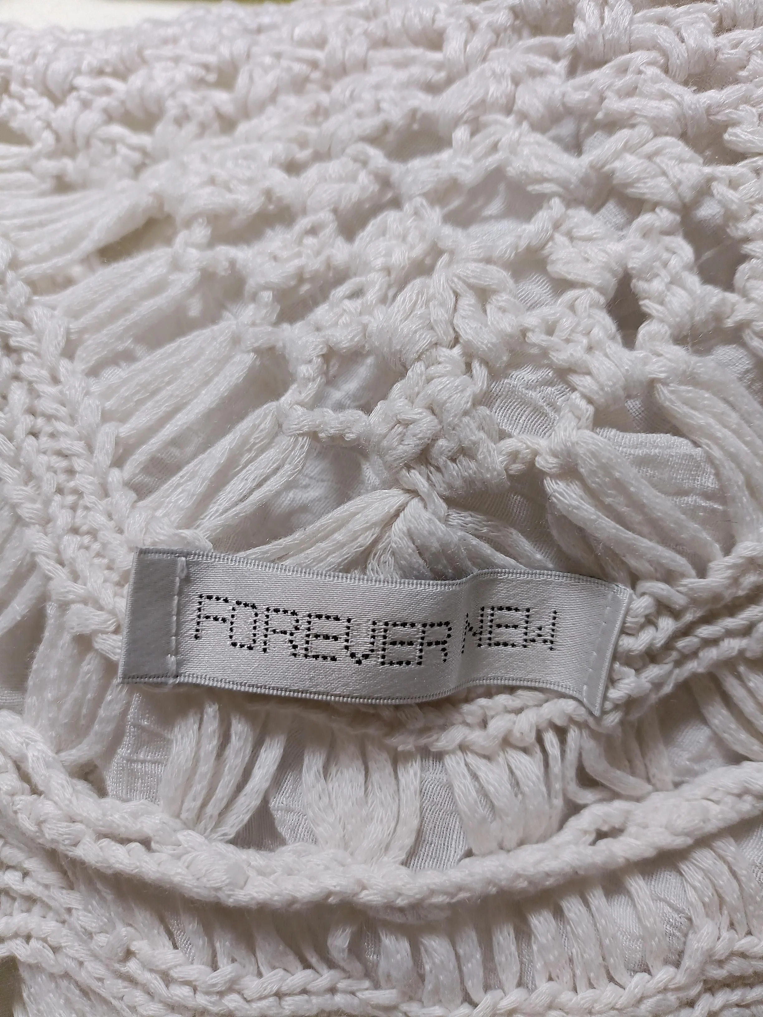 Forever New Women's Coat M White Acrylic with Polyester, Viscose Anorak - Image 5