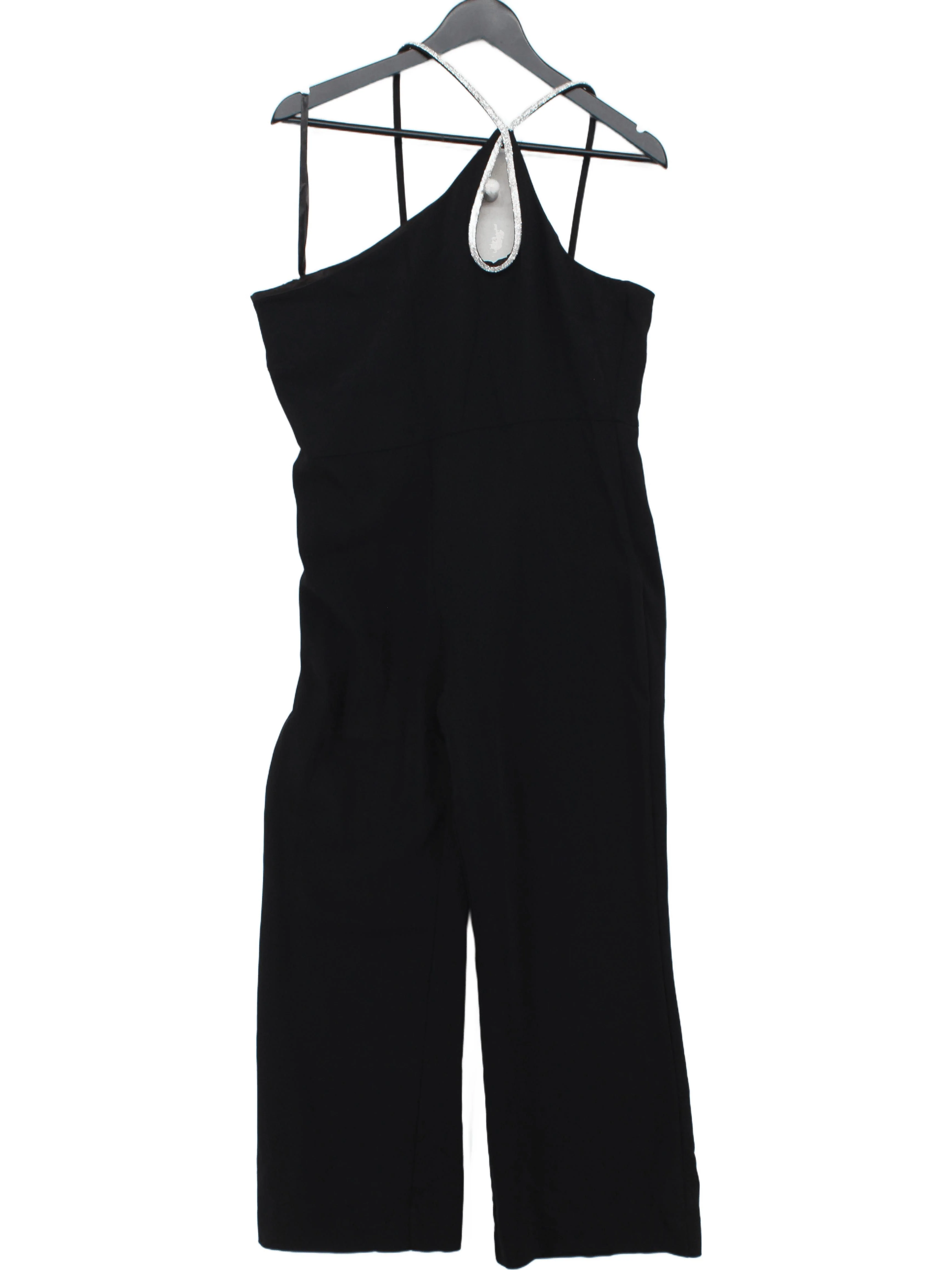 Forever New Women's Jumpsuit UK 16 Black Viscose with Elastane Wide-Leg Jumpsuit
