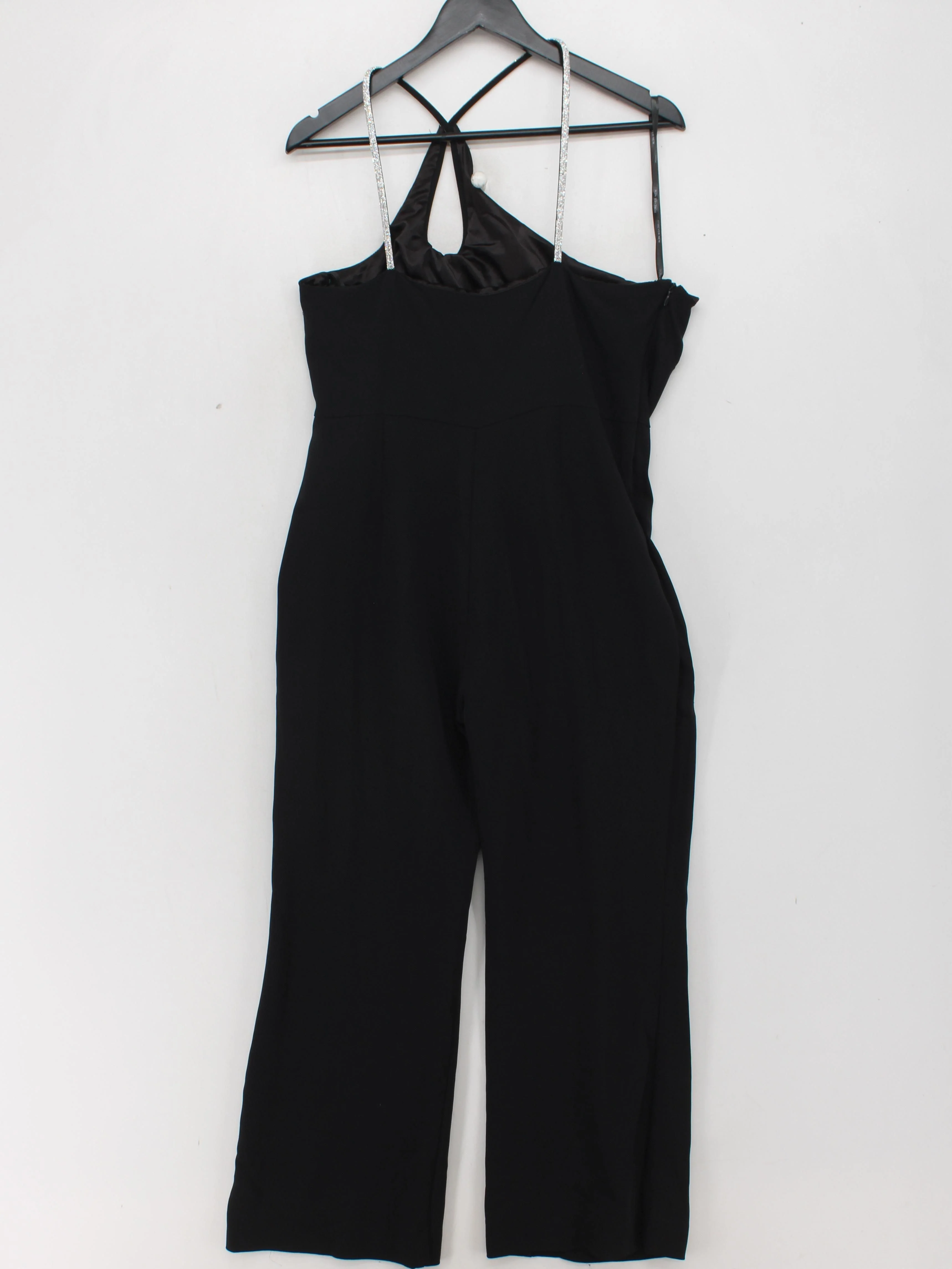 Forever New Women's Jumpsuit UK 16 Black Viscose with Elastane Wide-Leg Jumpsuit - Image 2