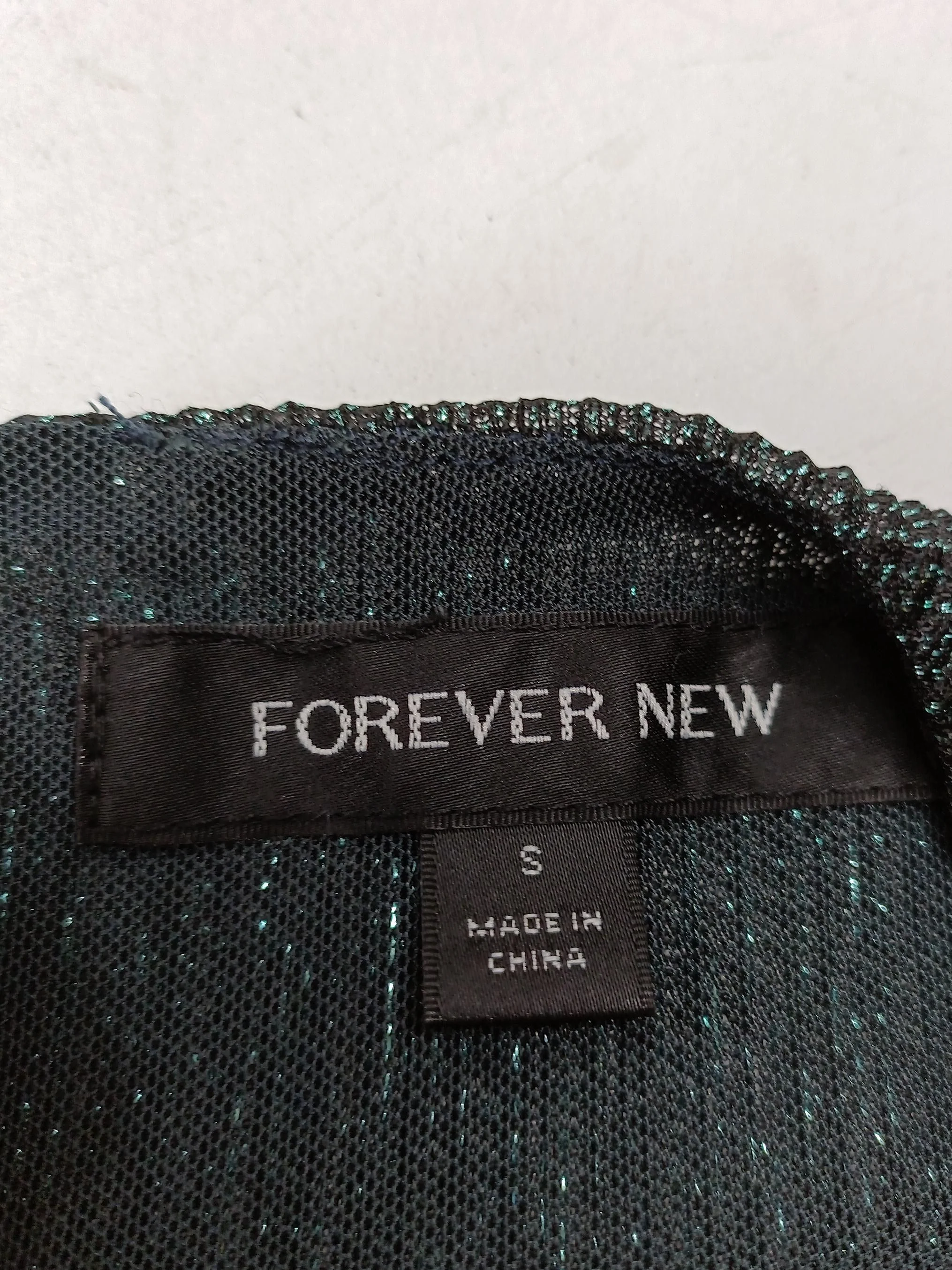 Forever New Women's Top S Green 100% Other Long Sleeve Round Neck Basic - Image 5