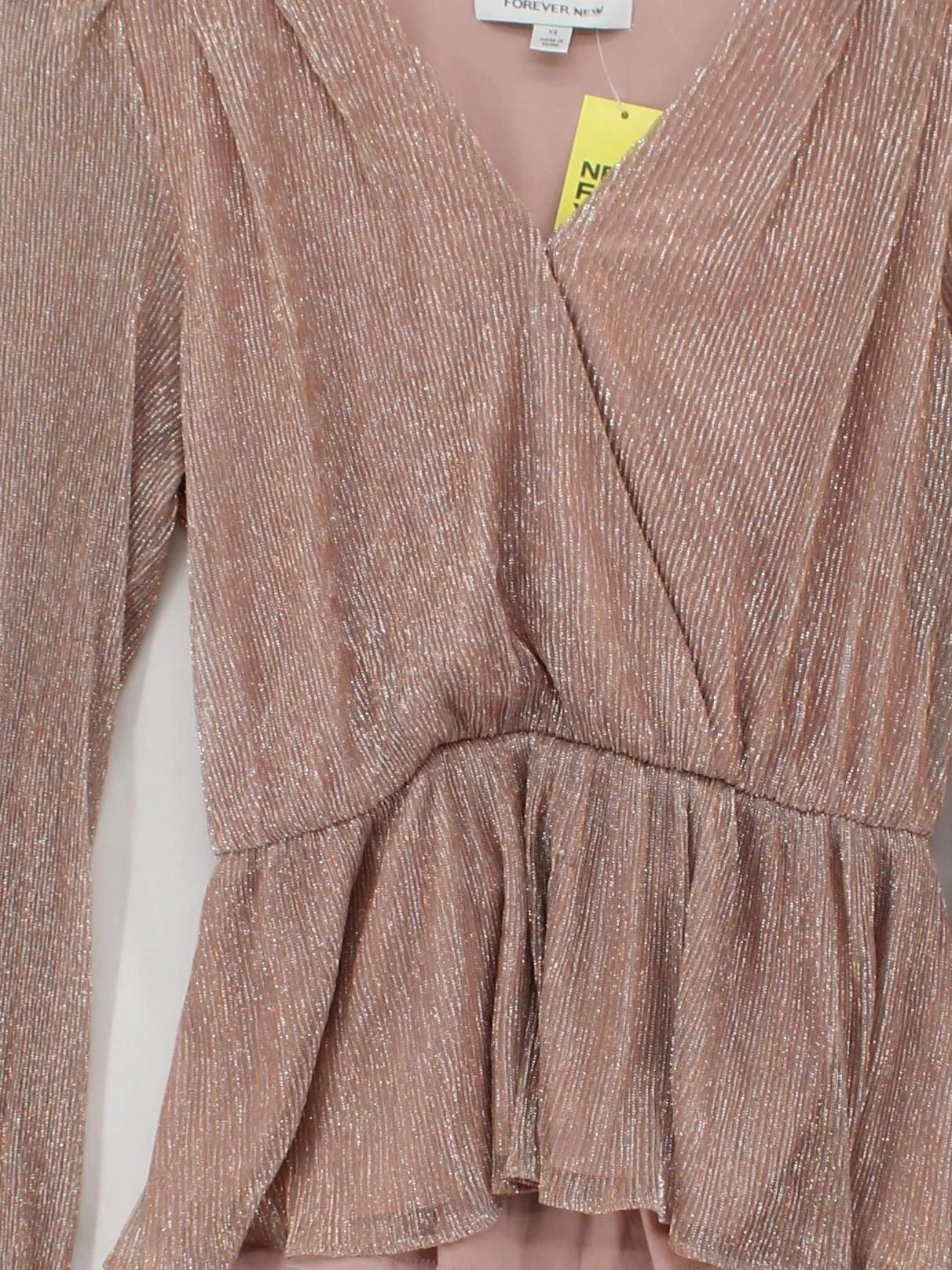 Forever New Women's Top XS Pink Polyester with Other Basic - Image 3