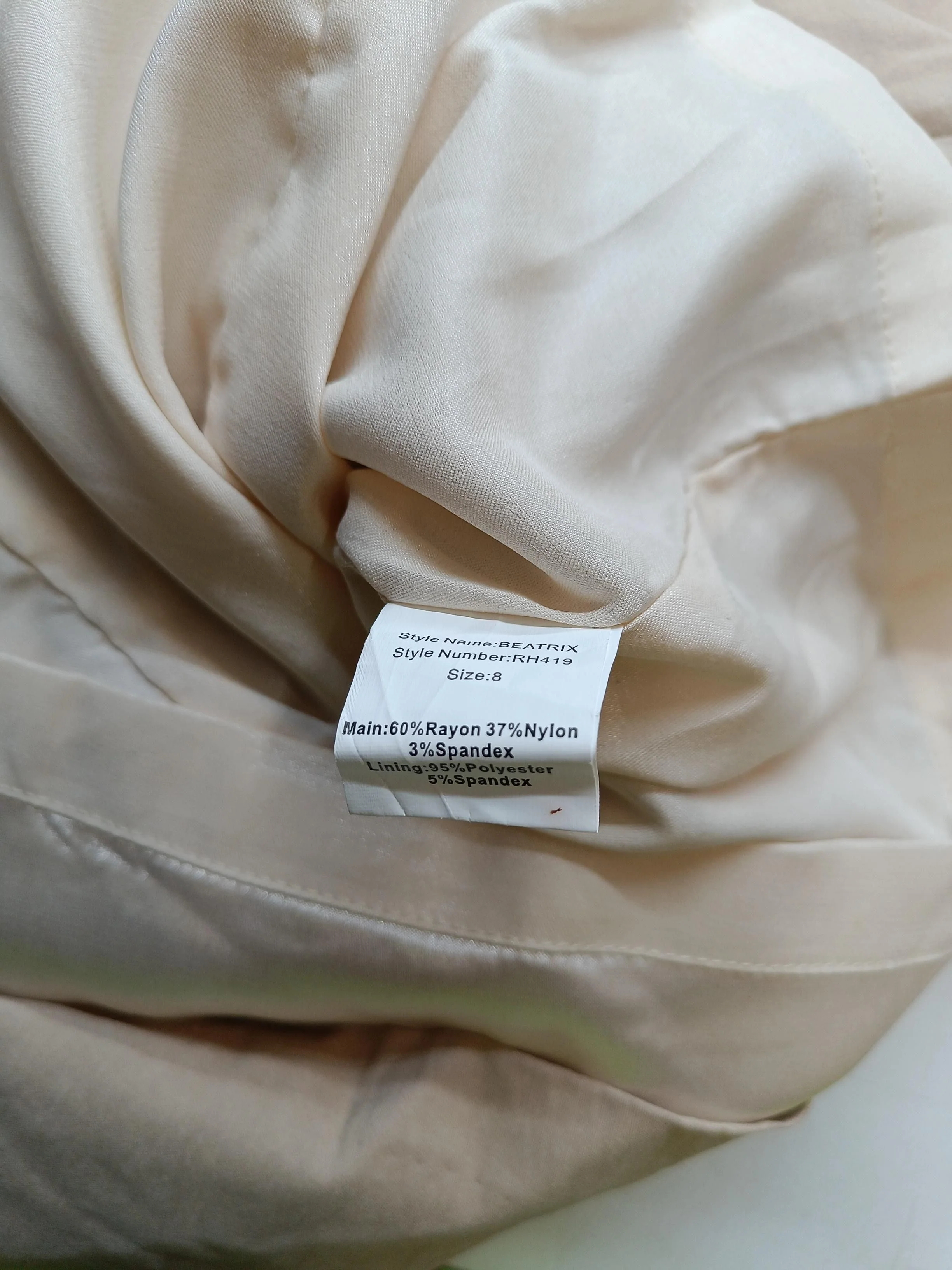 Forever Unique Mini Dress UK8 in Tan - Image 6
