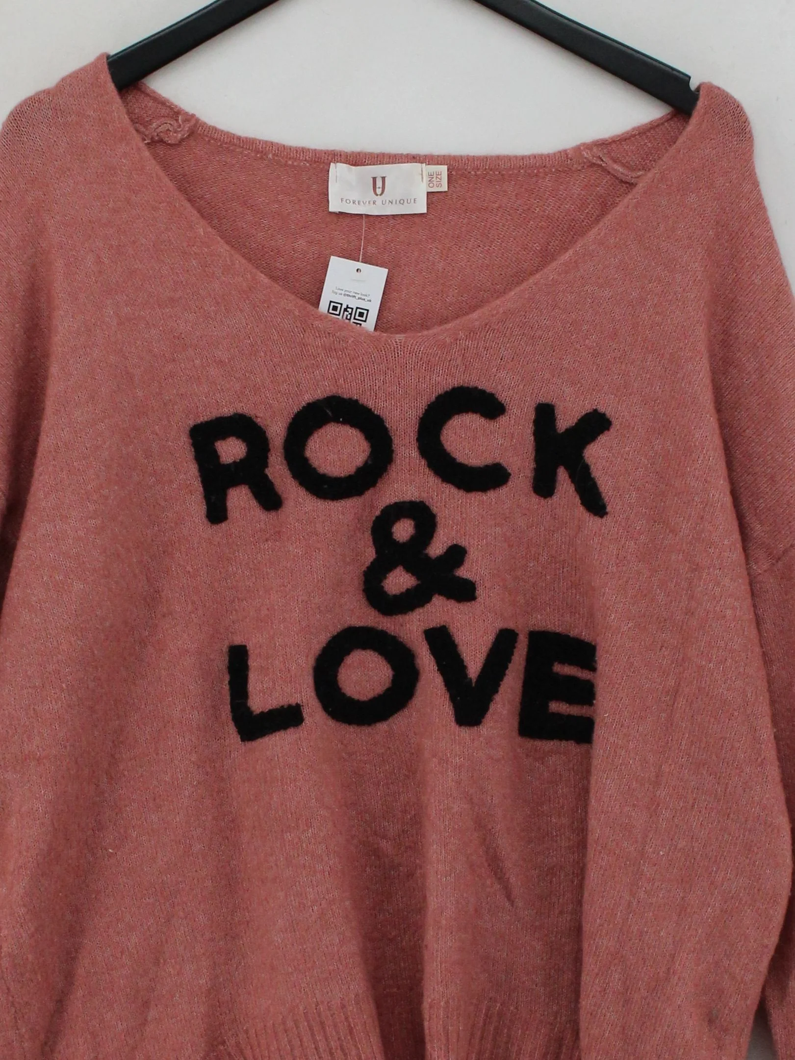 Forever Unique Women's Jumper Pink Viscose with Wool, Polyester, Nylon Pullover - Image 3