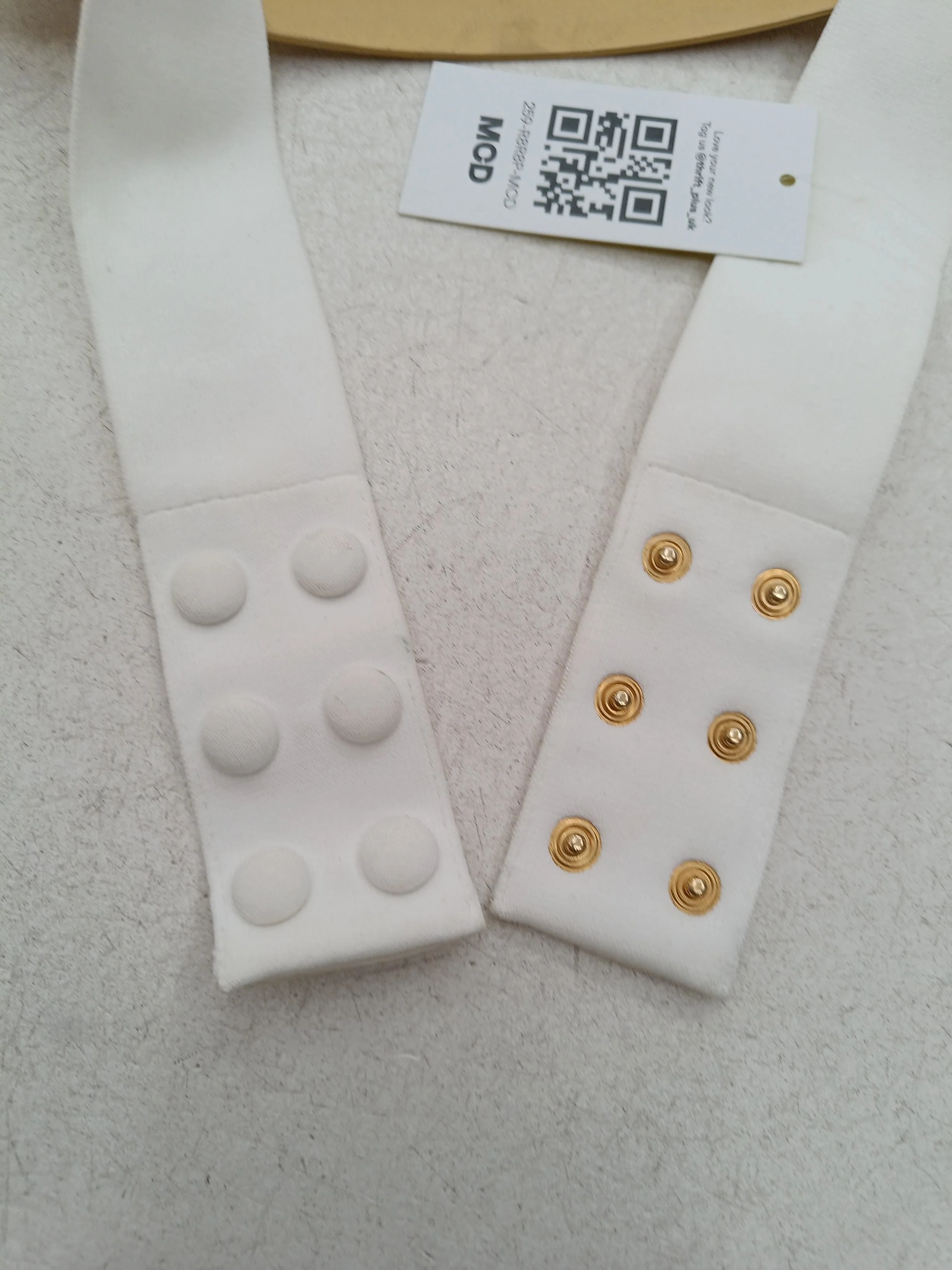 Forte Forte Women's Belt White Polyester with Elastane Basic Belt - Image 3