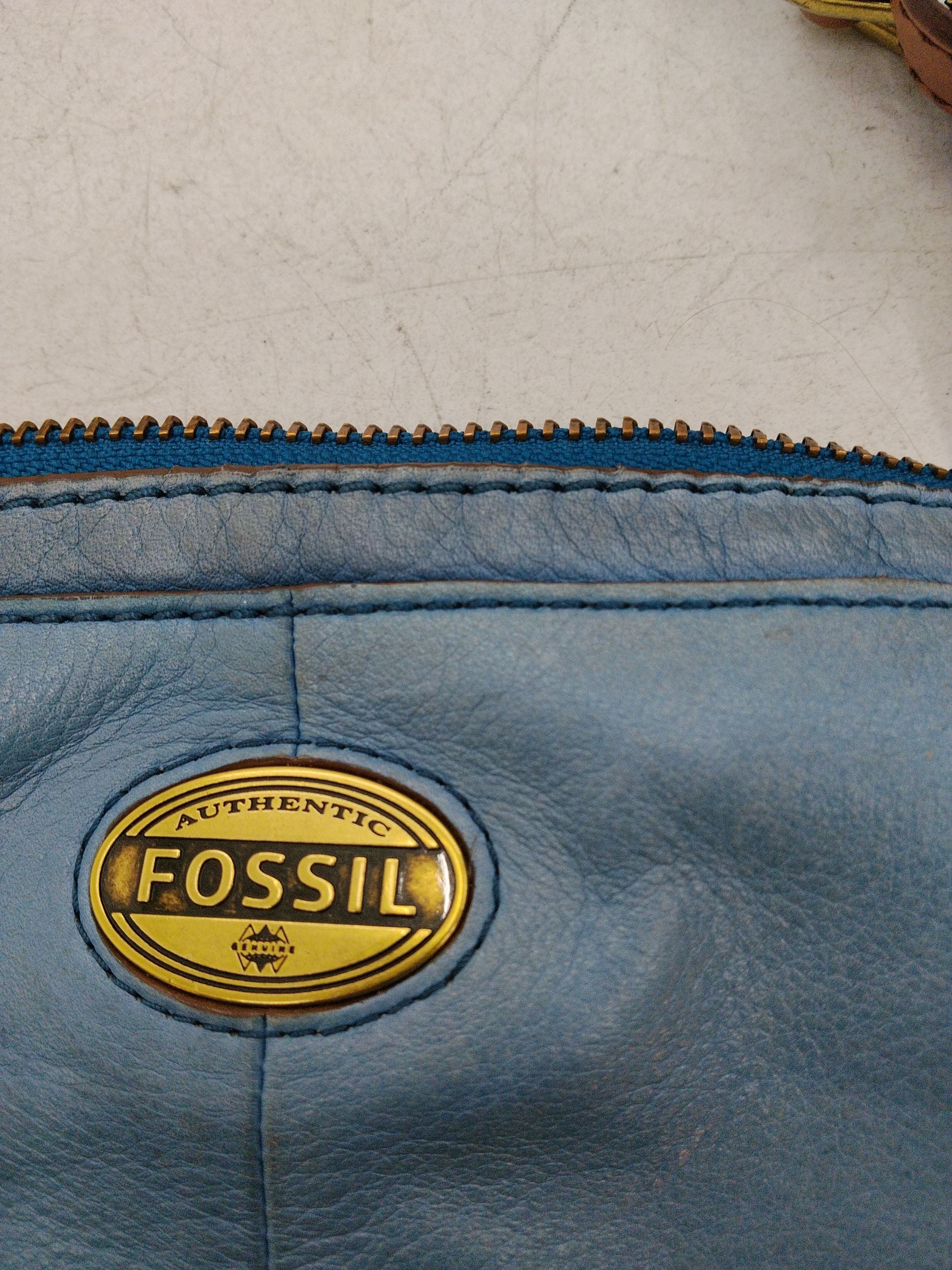 Fossil Women's Bag Blue 100% Leather Crossbody - Image 6