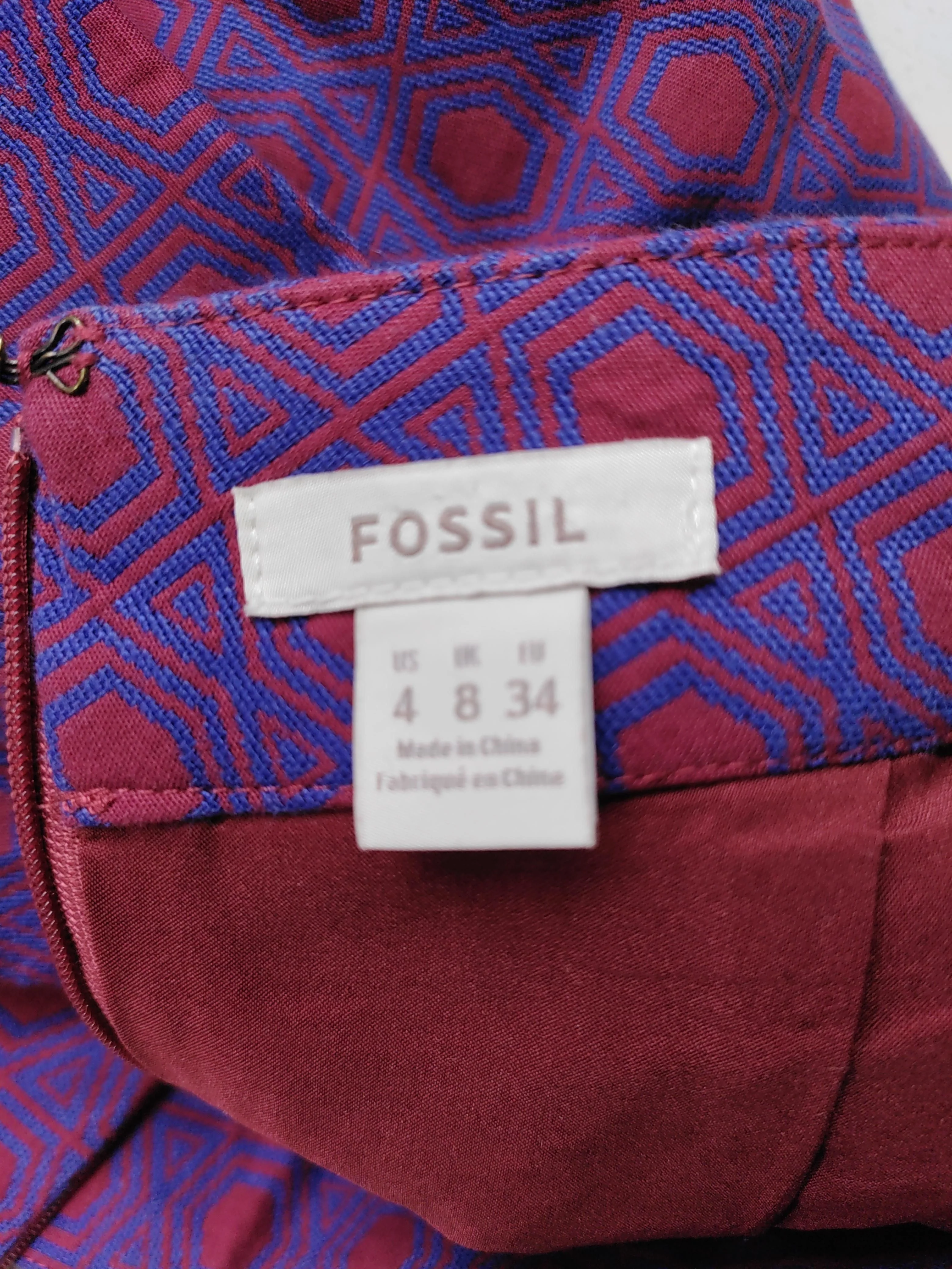 Fossil Women's Mini Skirt UK 8 Multi Cotton with Spandex, Polyester Mini - Image 5