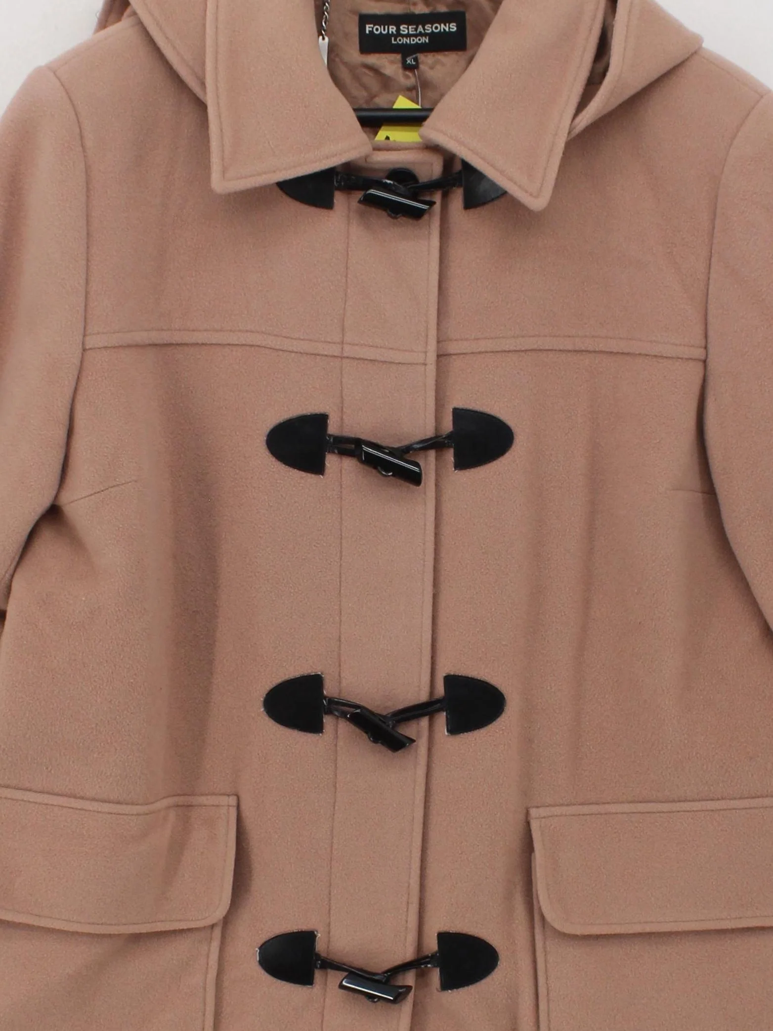 Four Seasons London Women's Coat XL Tan 100% Wool Overcoat - Image 3
