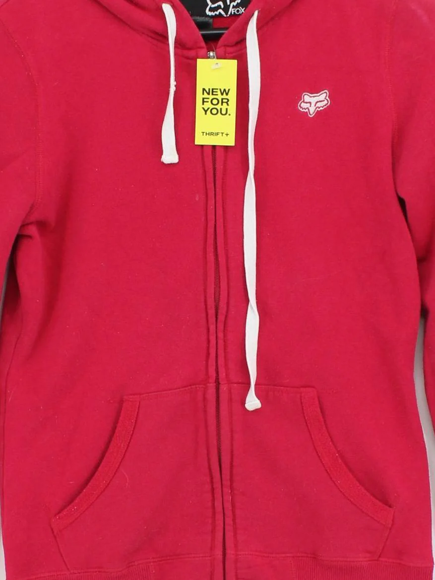 Fox Men's Hoodie S Red 100% Polyester Pullover - Image 3
